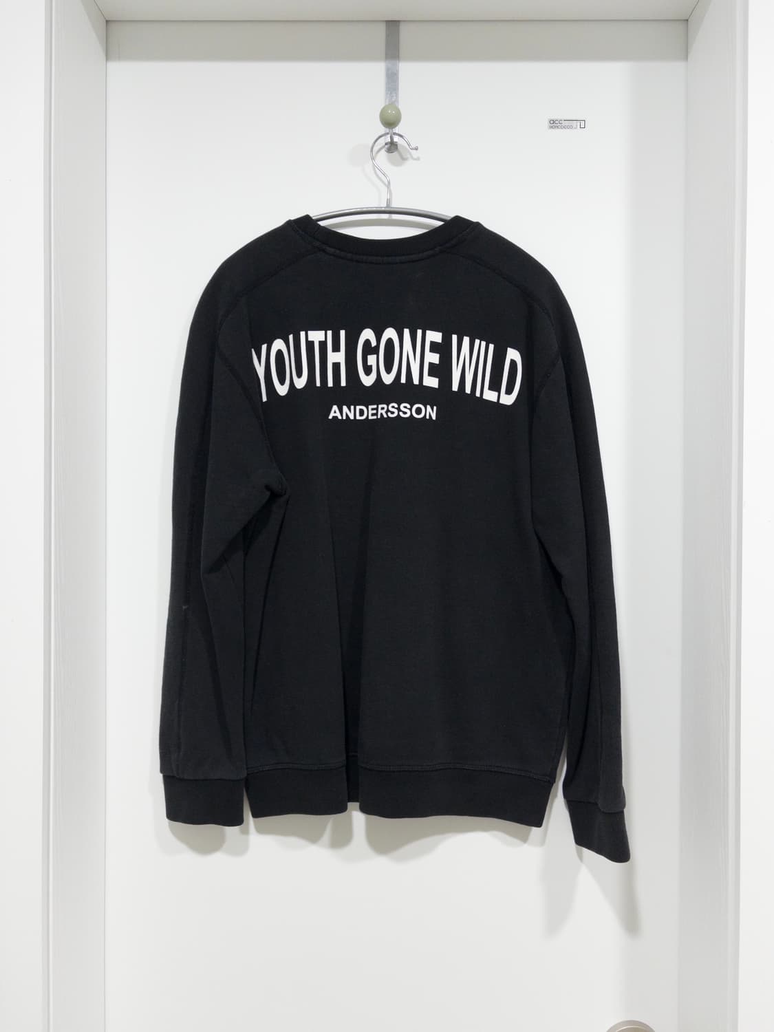 앤더슨벨 코튼 크루넥 빅로고 올드스쿨 맨투맨 / 블랙 S 상품이미지3