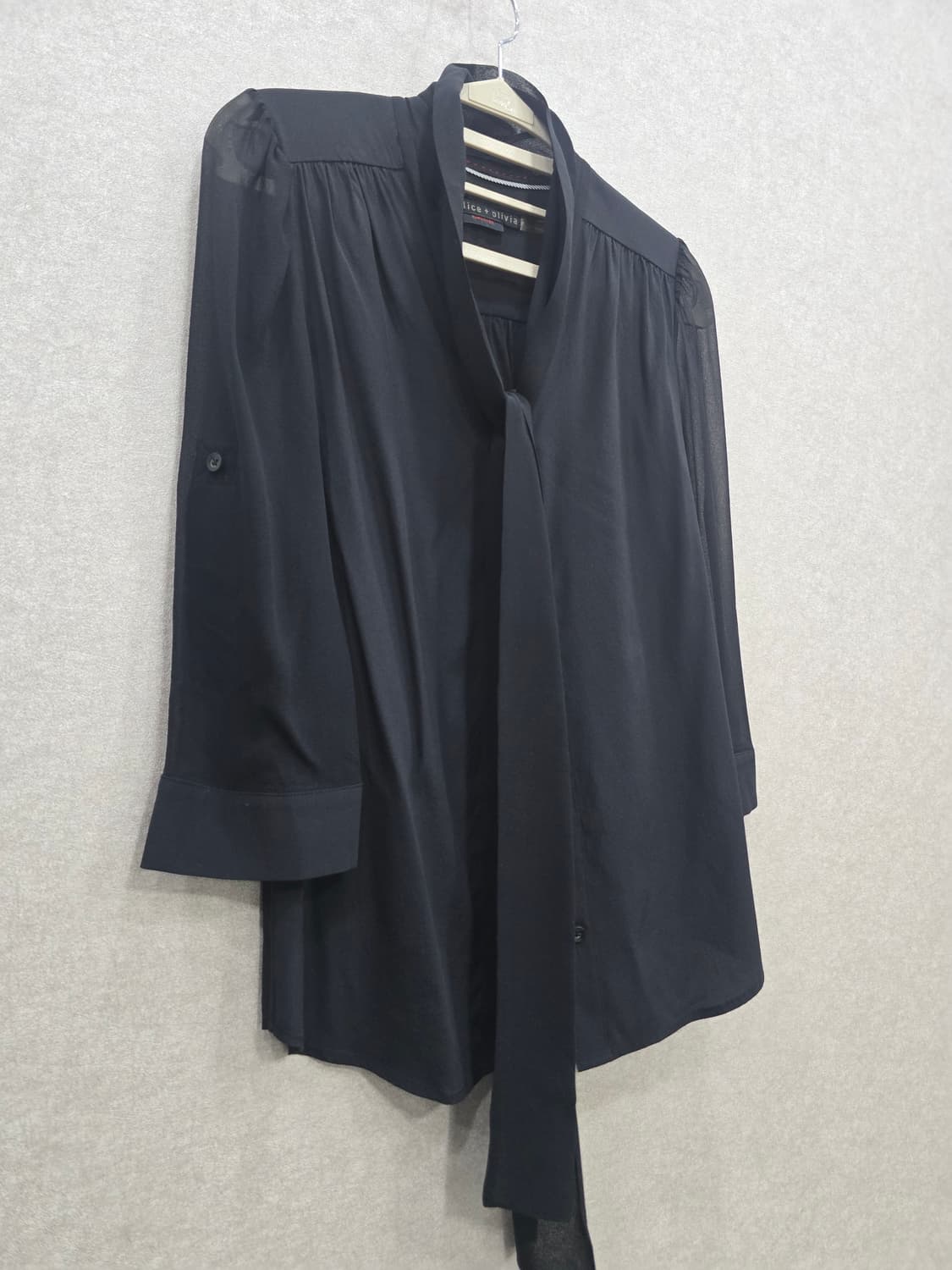 실크 블랙 스카프 블라우스/앨리스 앤 올리비아 ALICE & OLIVIA 상품이미지2