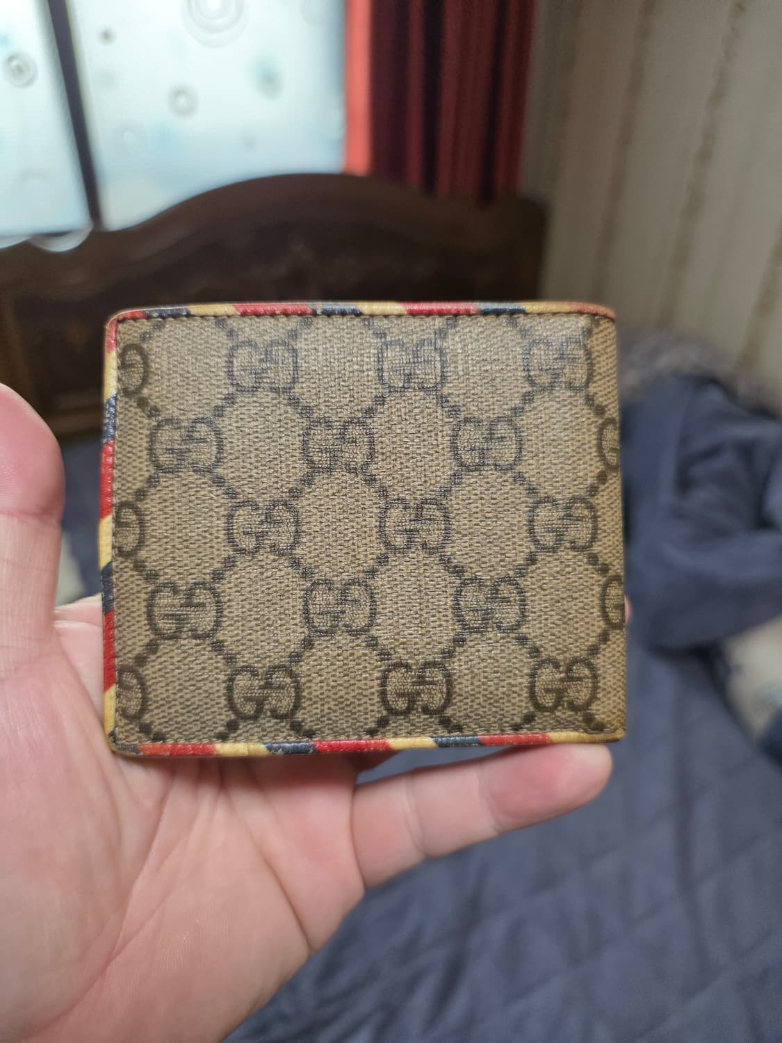 (정품) 구찌 GG 패치 자수 슈프림 캔버스 쿠리에 반지갑/개인/팝니다. 상품이미지5
