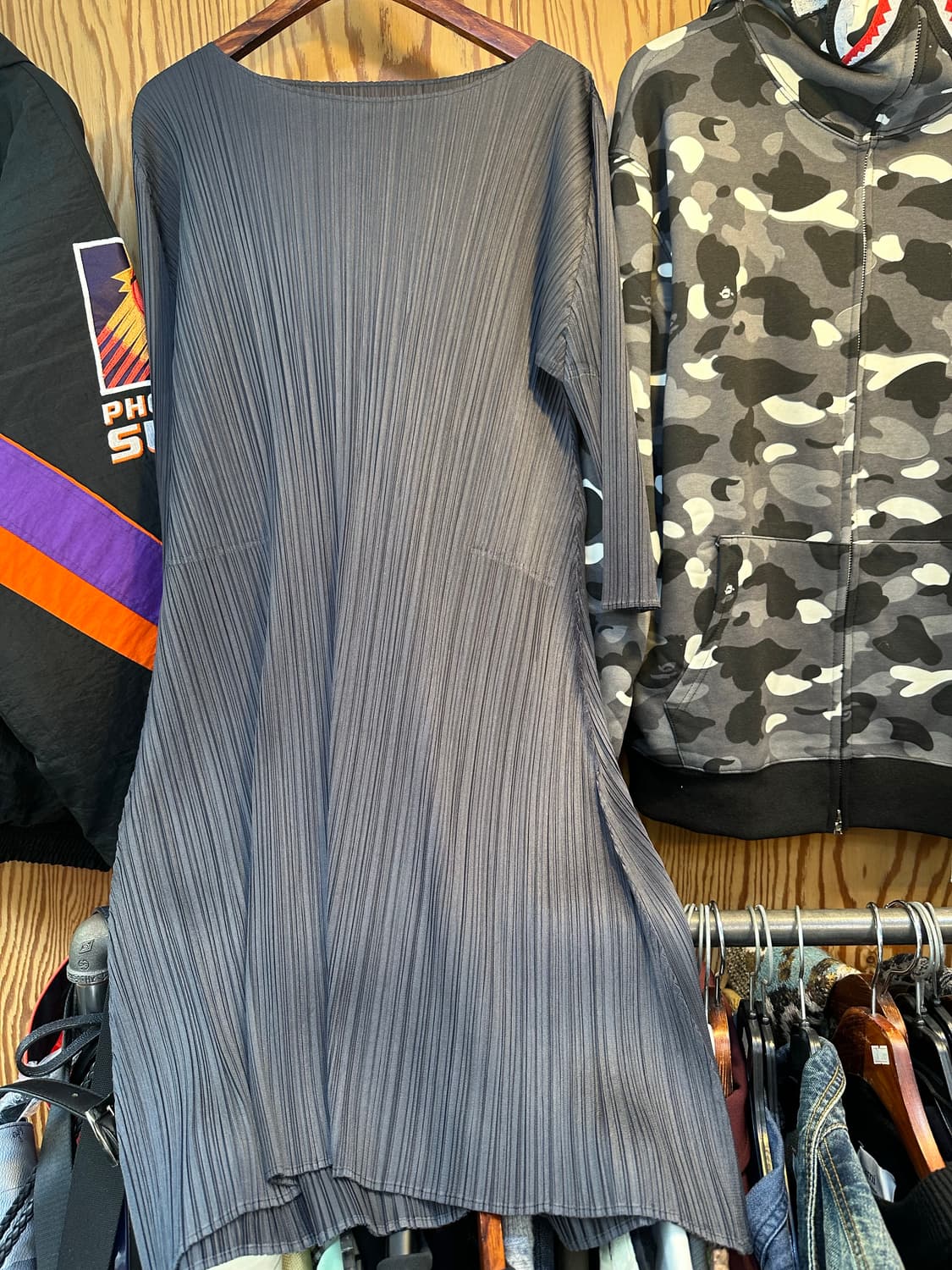 회색 플리츠 플리즈 롱원피스 상품이미지2