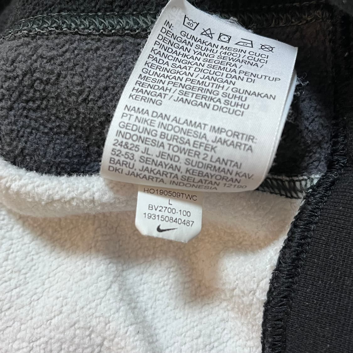 [정품] 나이키 화이트배색 푸츄라 후드티 [ L ] 상품이미지5