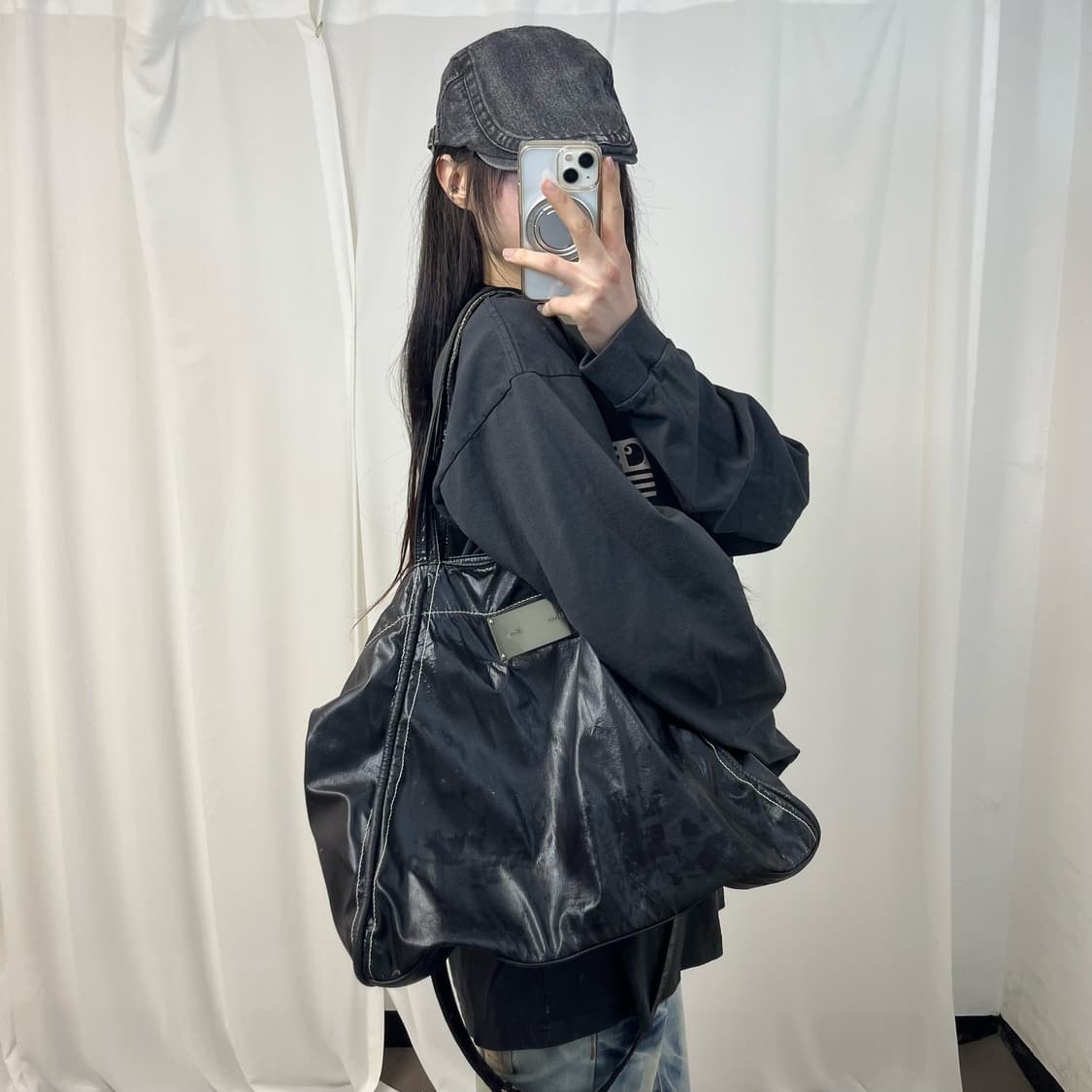 Matin Kim Black Cross Bag 상품이미지2