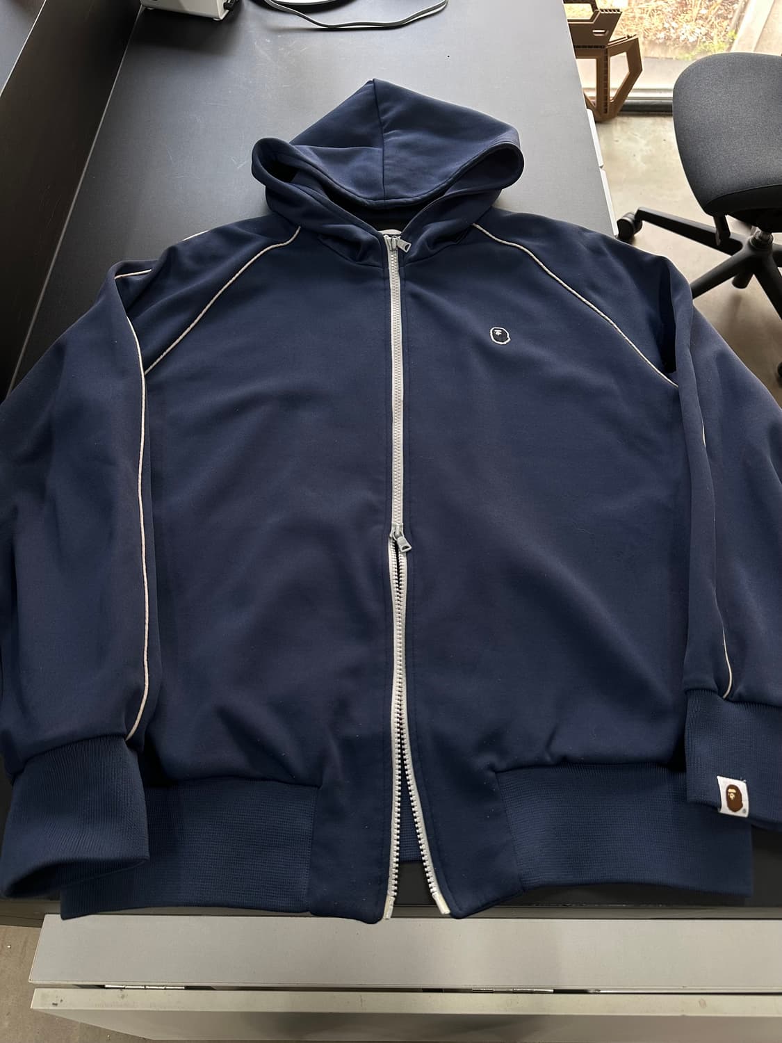 베이프 00s 자수사루 트랙 투웨이 후드져지집업 상품이미지4