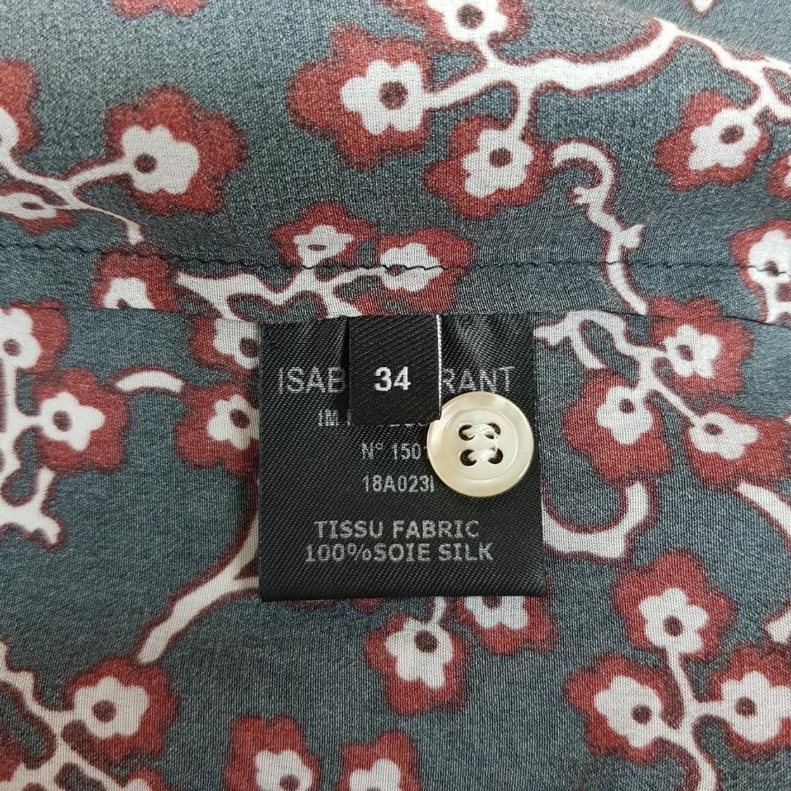 이자벨마랑 플라워 러플 실크 블라우스 34사이즈 상품이미지7