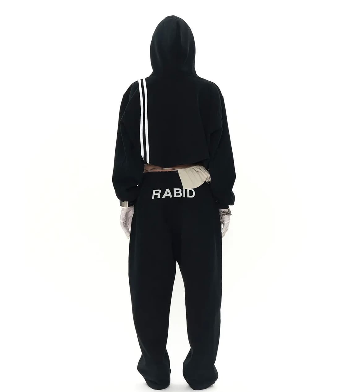 604서비스 스쿨 로고 트랙 팬츠 블랙 상품이미지2