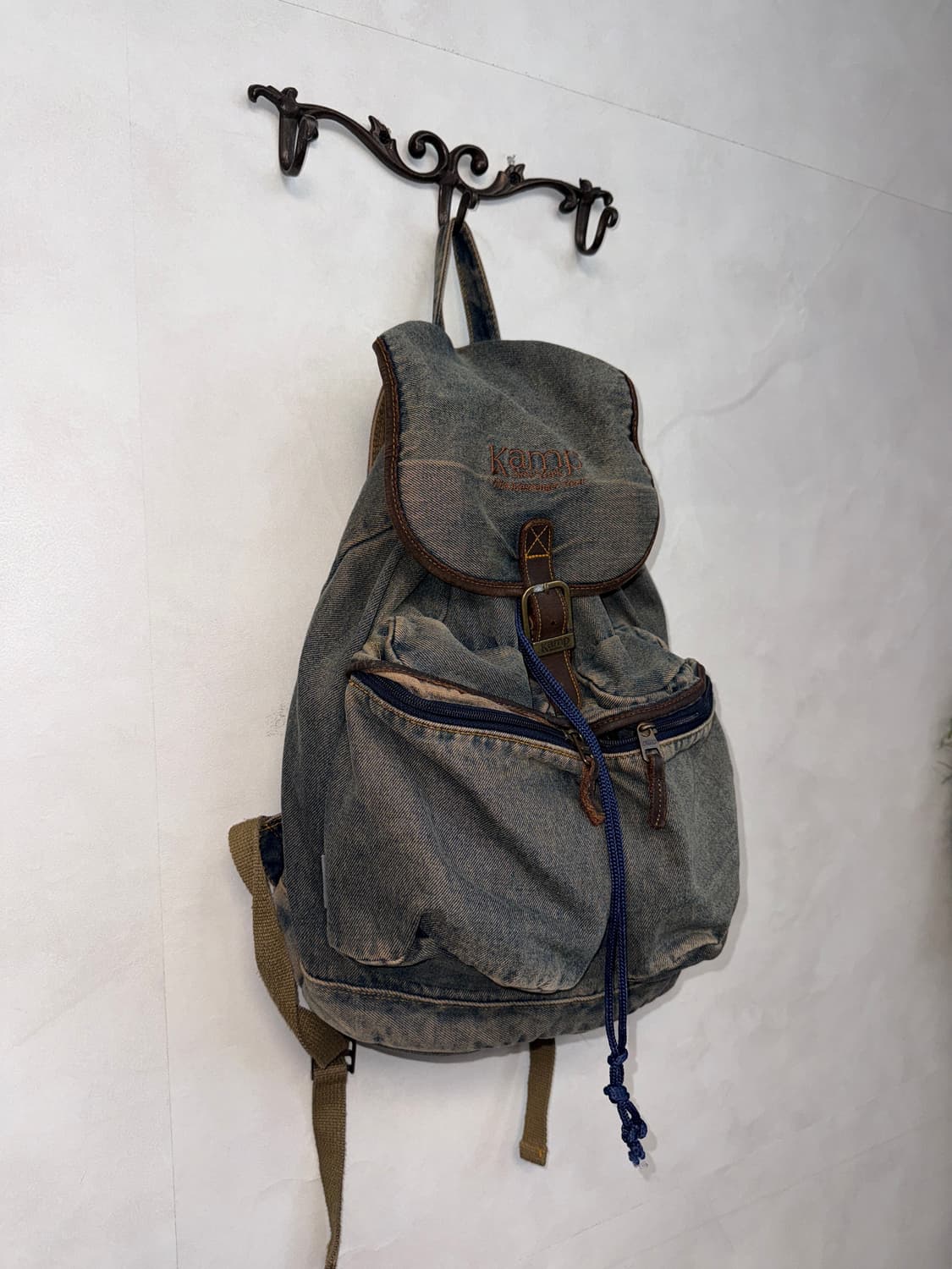 Kamp washing denim pocket backpack  상품이미지2