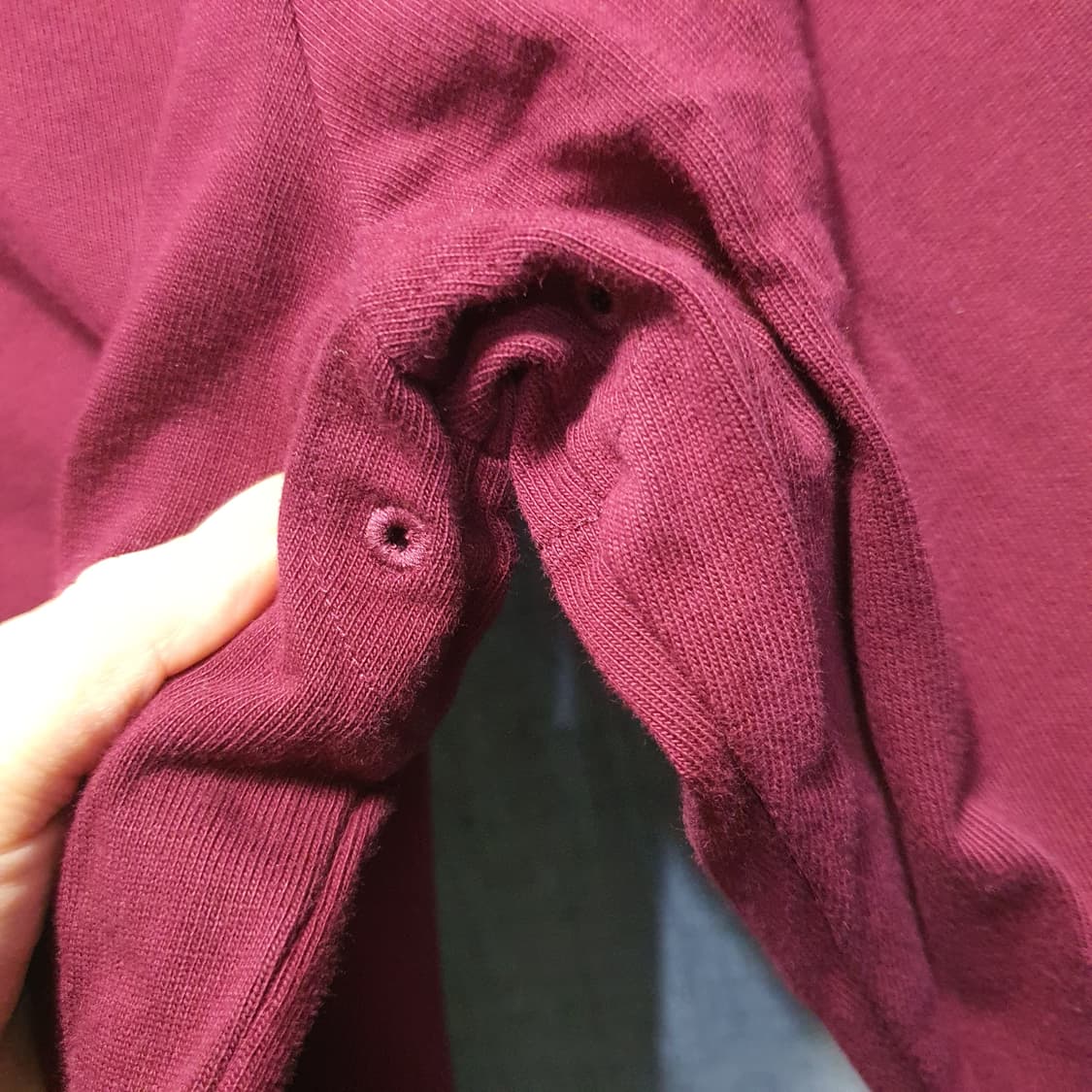 나이키 스우시 럭비 카라 긴팔티 버건디  상품이미지5