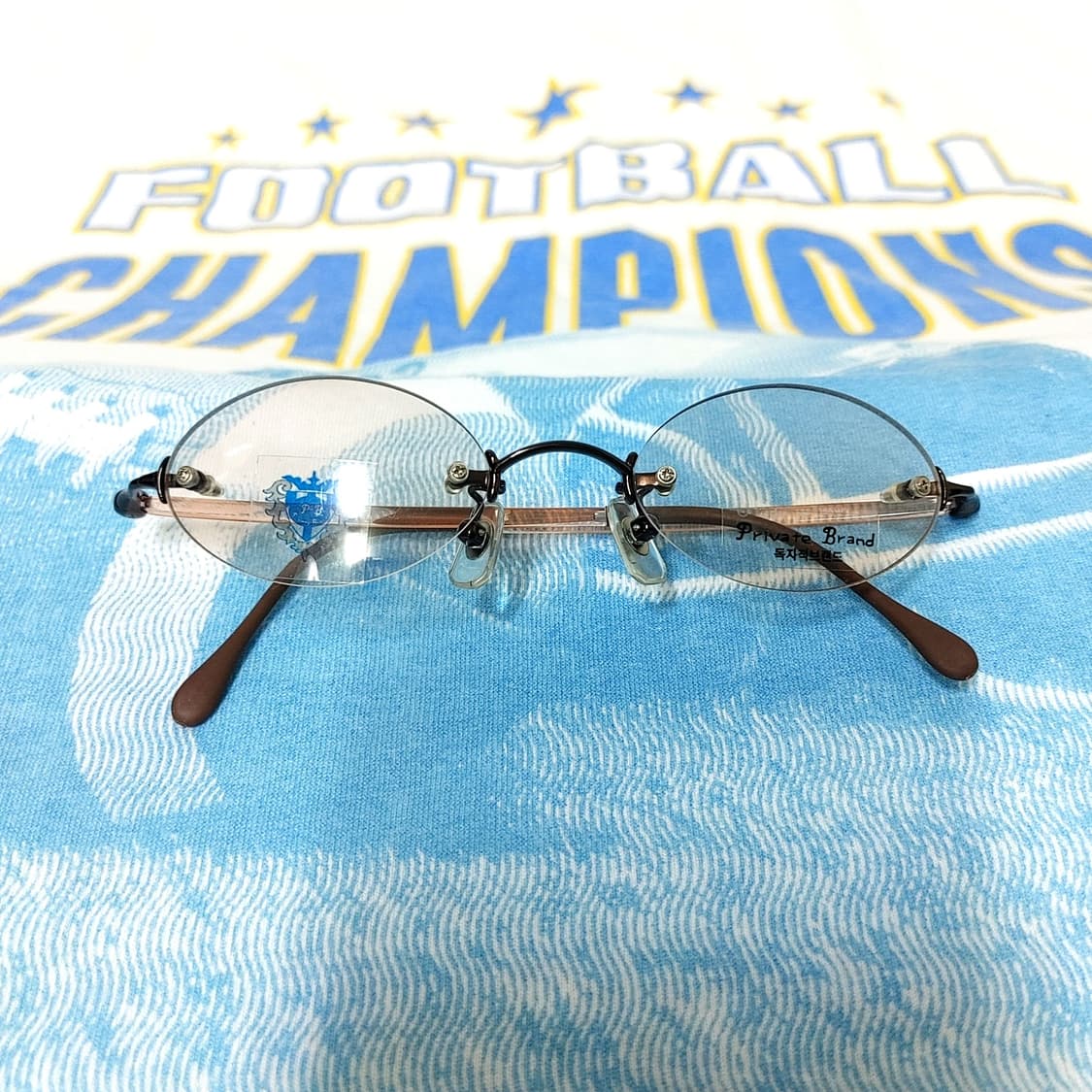 Private Brand 라운드 콤비 빈티지안경 상품이미지1