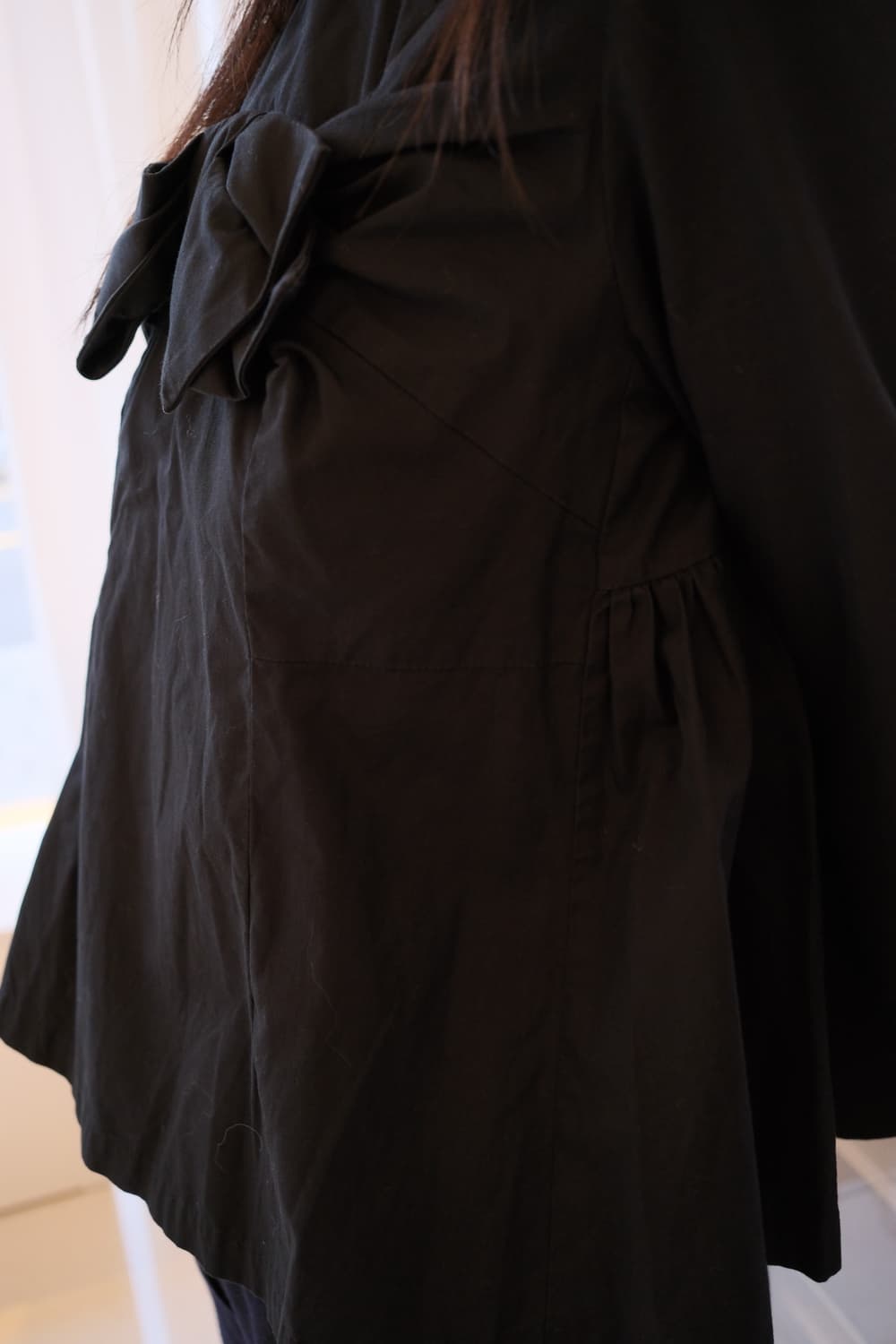 Big ribbon side shirring top 상품이미지3