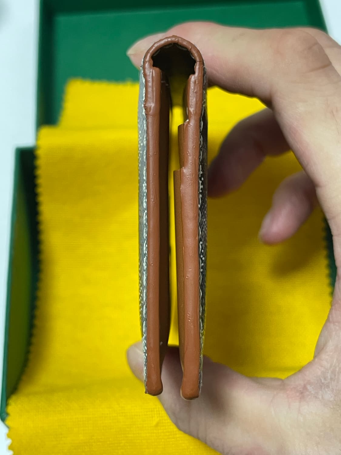 (정품) 고야드 생마르크 카드 홀더 블랙 탄 상품이미지4