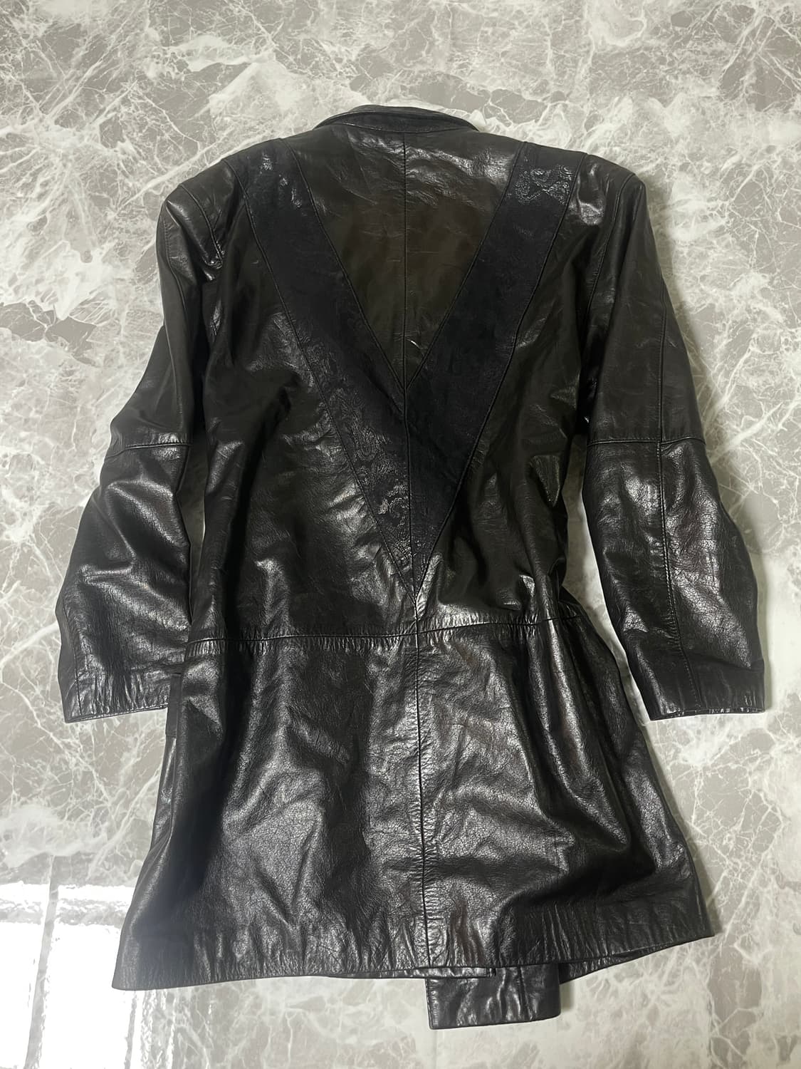 leather vintage pattern jacket 상품이미지9