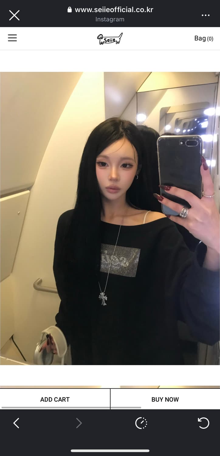 seiie 세이에 원숄더 맨투맨 Twinkle Off shoulder 상품이미지1