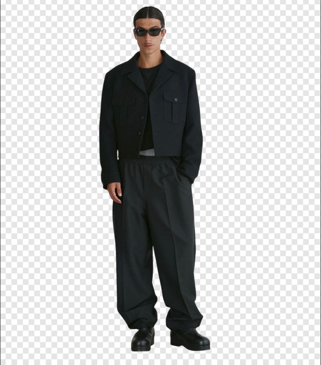 렉토 밀리터리 울 크롭 자켓 M 상품이미지1