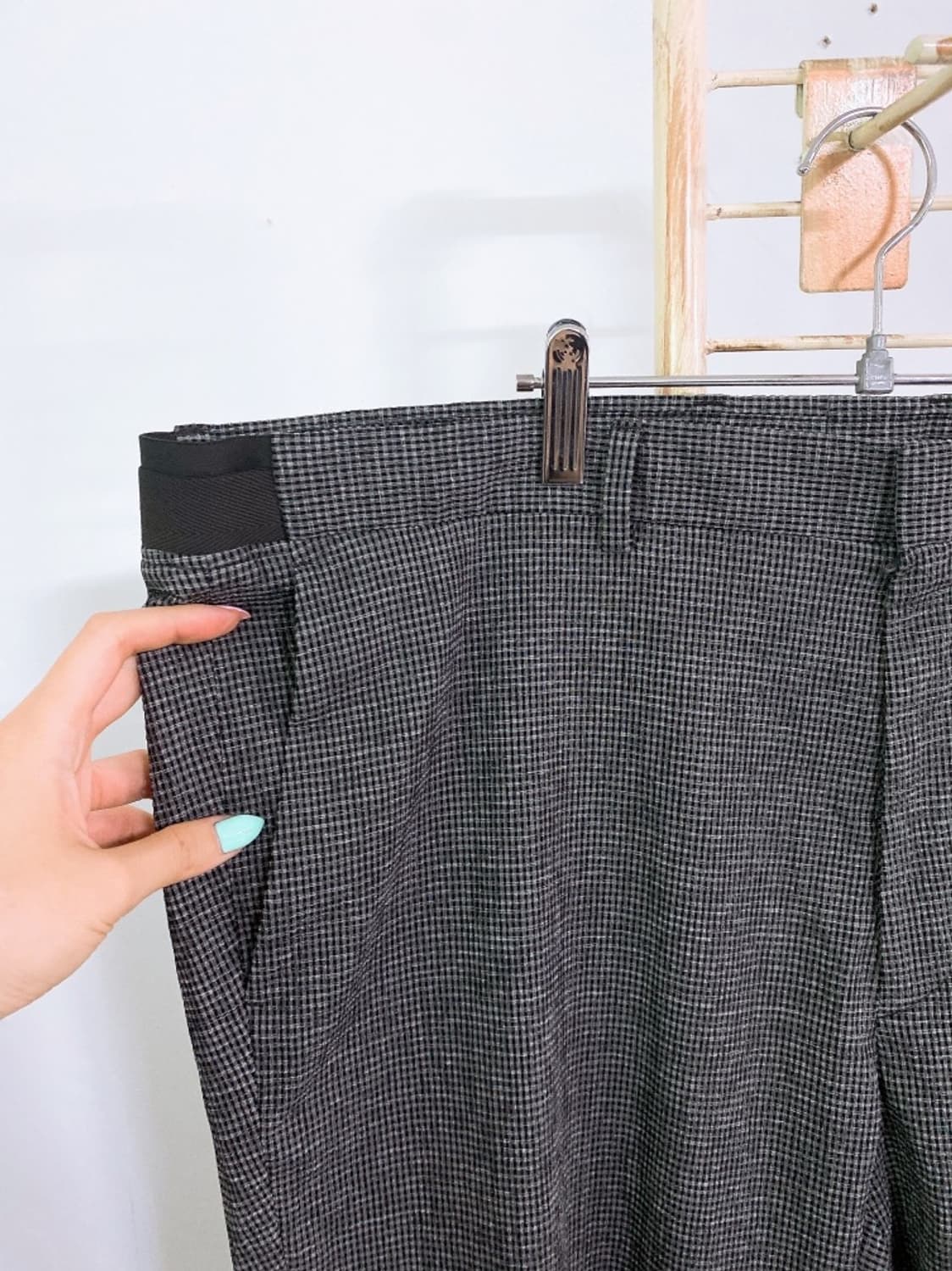 몽빈티지(39인치)(빅사이즈)로가디스남자여름잔체크스판바지 상품이미지2
