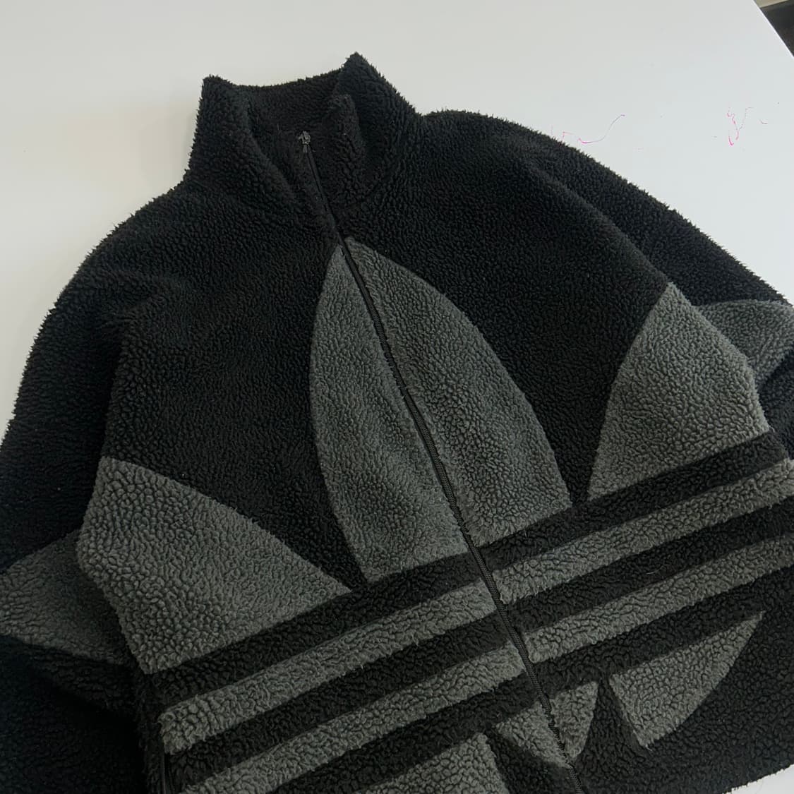 Adidas 아디다스 빅 파이어로고 블랙 후리스 상품이미지5