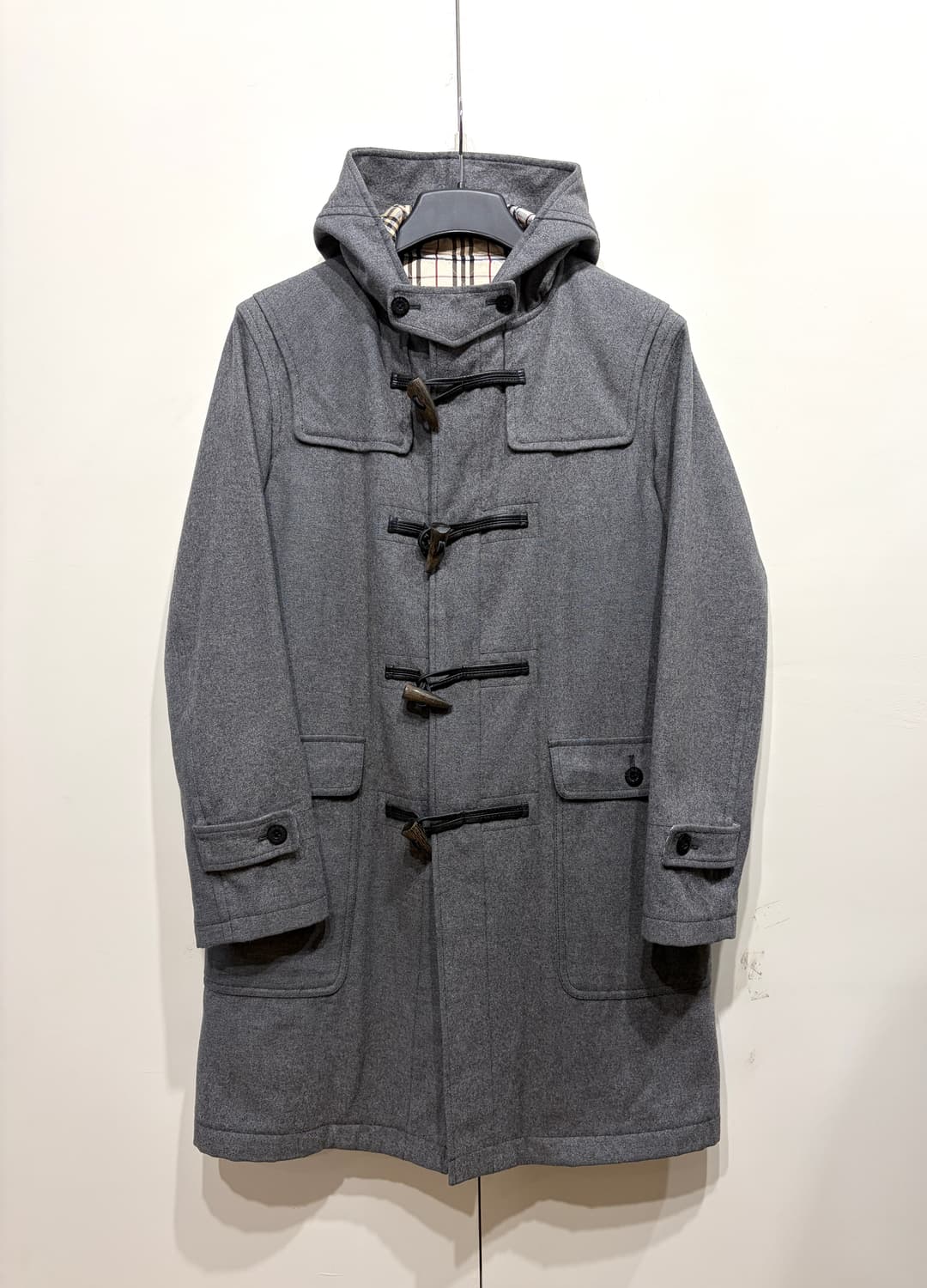 버버리 울 후드 더플 코트 상품이미지1