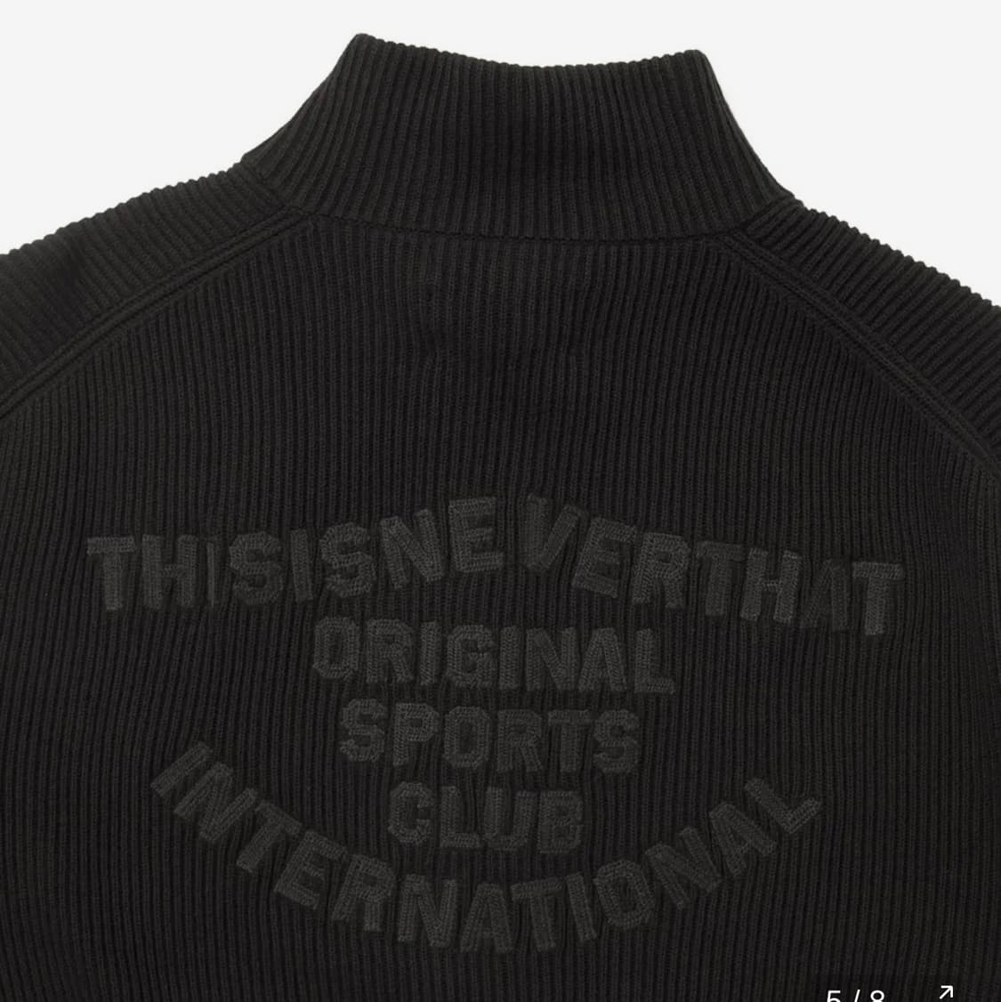 디스이즈네버댓 풀집 가디건 울집업 L 블랙 상품이미지5