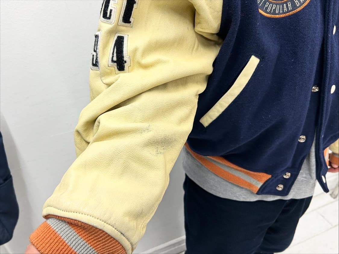 PERSONS 바시티자켓 야구 점퍼 네이비 상품이미지5