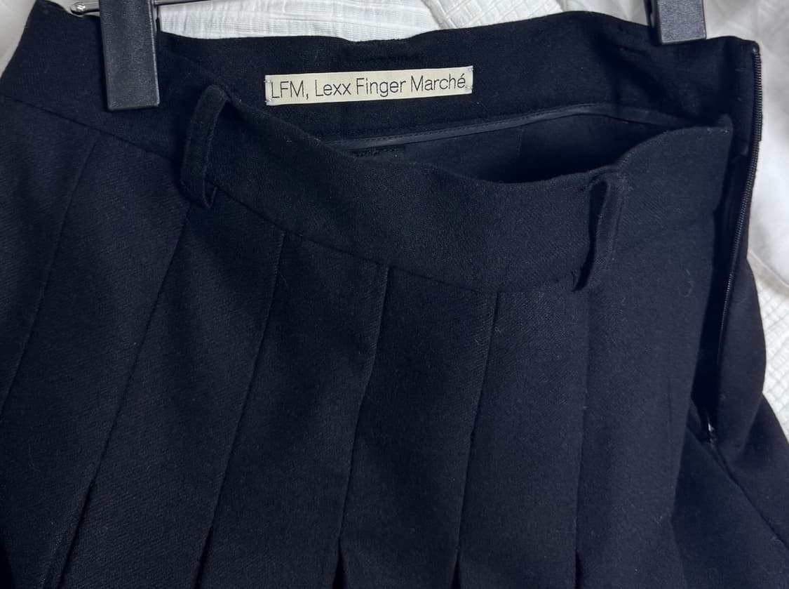 LFM 울 플리츠 스커트 블랙 S 상품이미지6