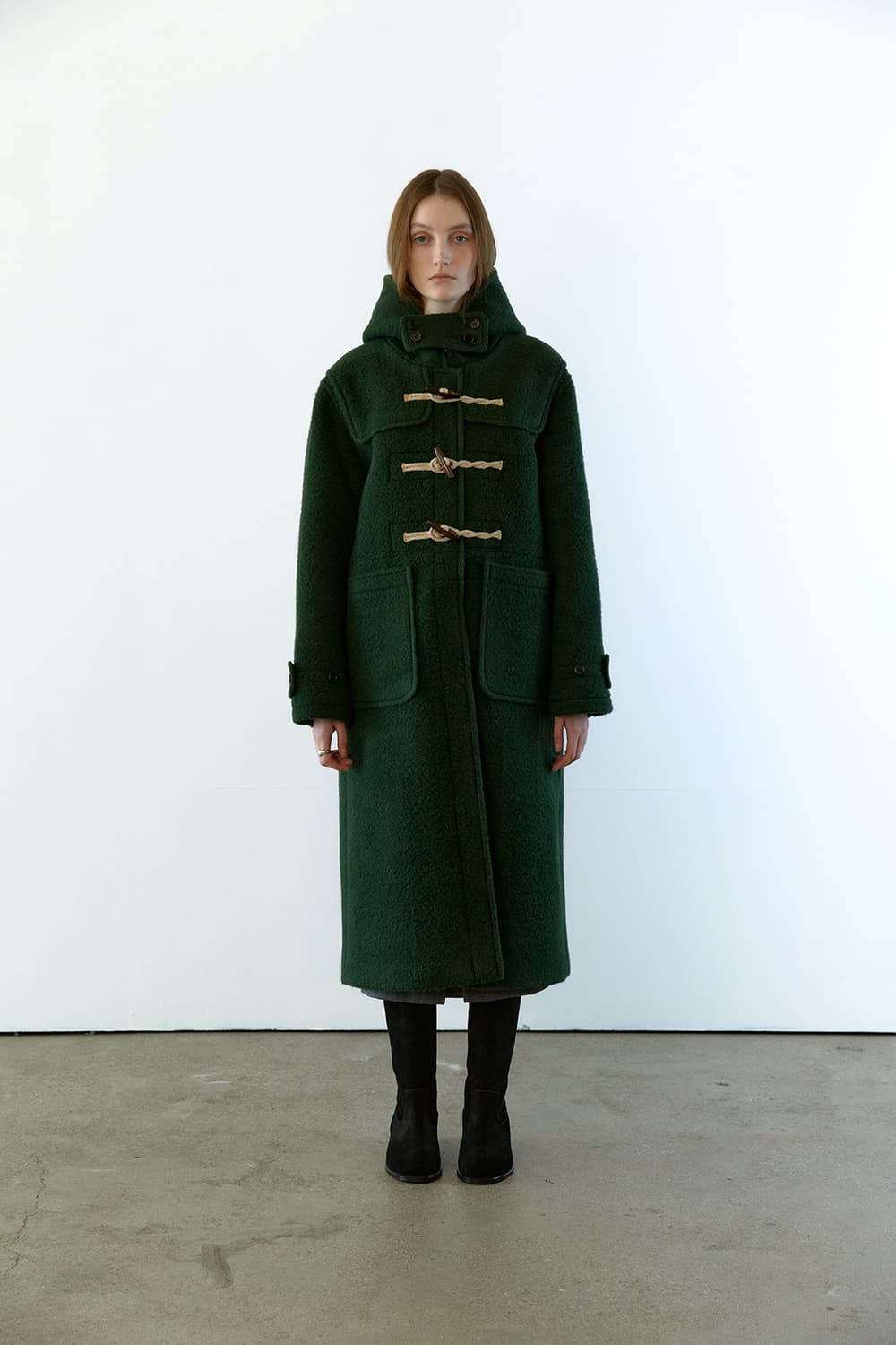 tetu duffle coat 더플코트 딥그린 유니섹스 상품이미지3