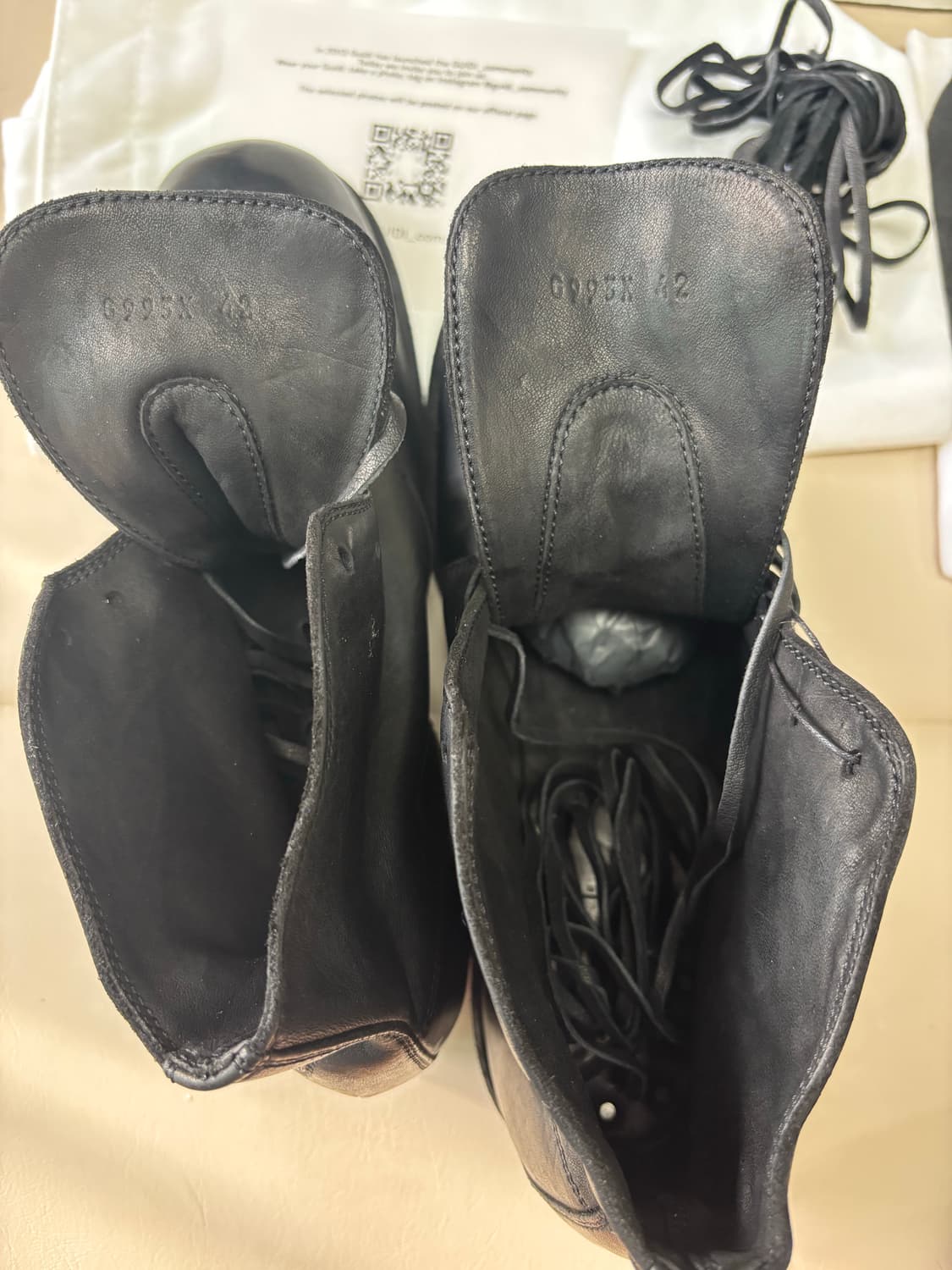 [새상품] 구이디(Guidi) 993X 블랙 42사이즈 풀박스 상품이미지4