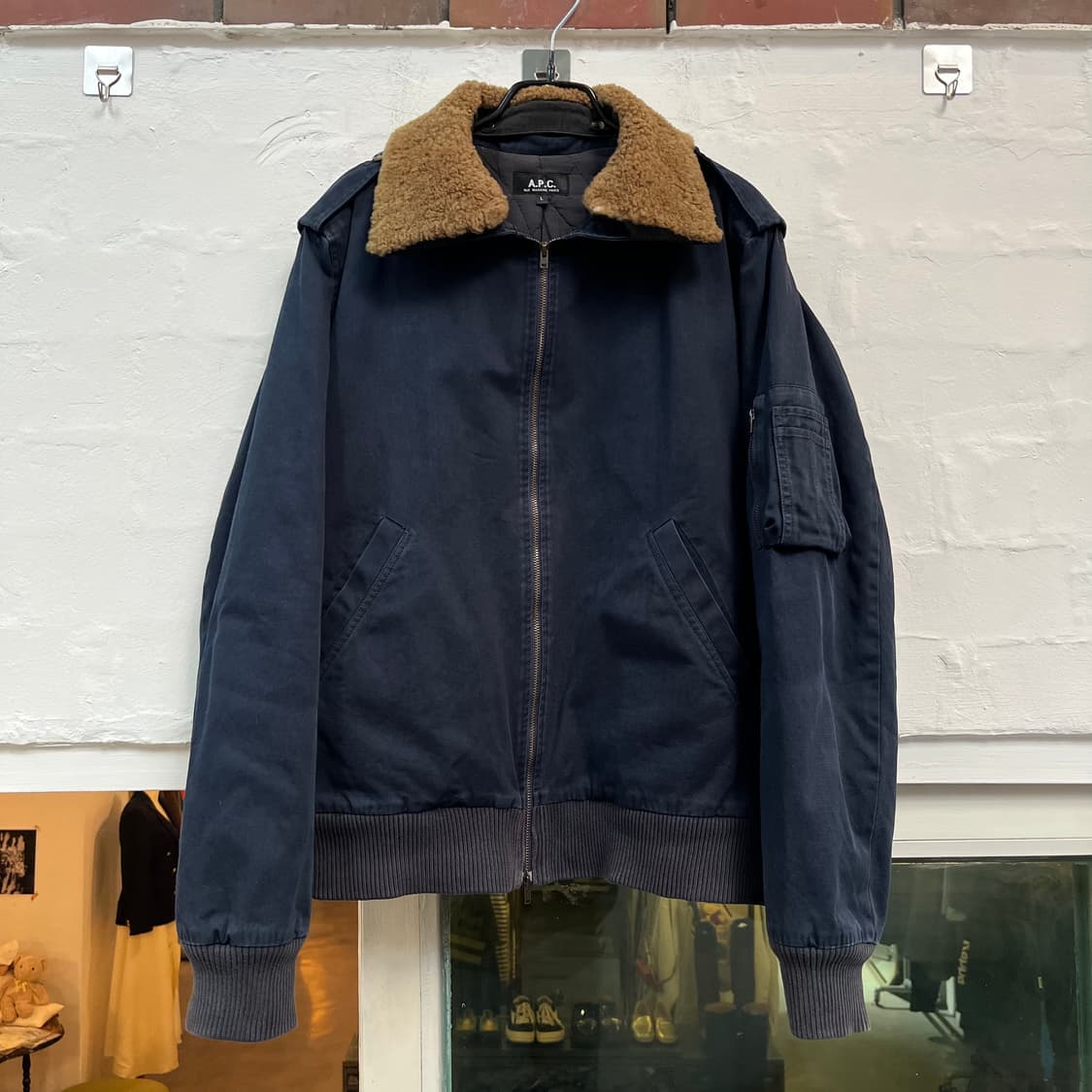 A.P.C. 아페쎄 네이비 퍼카라 보머 블루종 자켓 L 상품이미지1