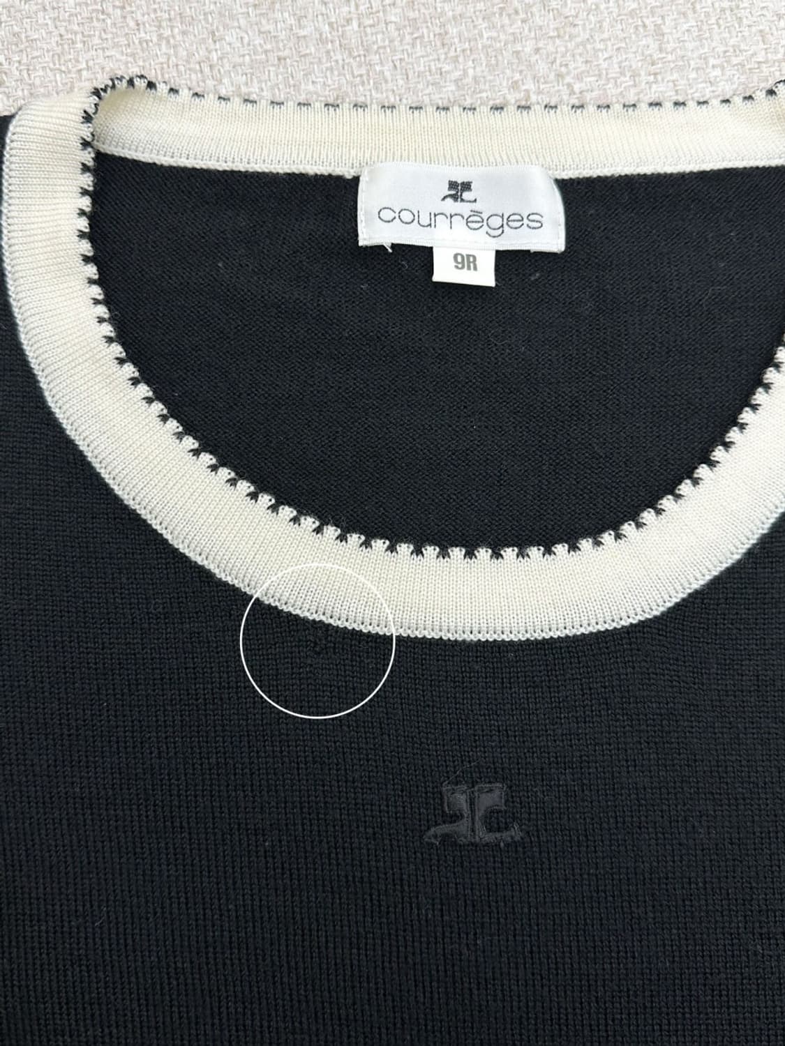 courreges / 꾸레쥬 블랙 울 니트 +가디건 세트  상품이미지7