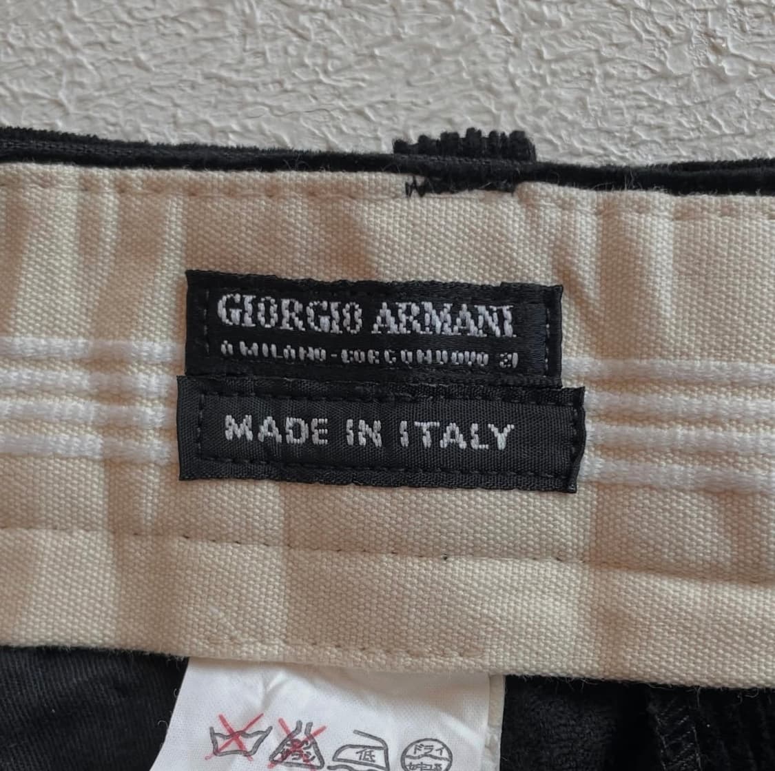 조르지오 아르마니 코듀로이 블랙 팬츠 상품이미지7