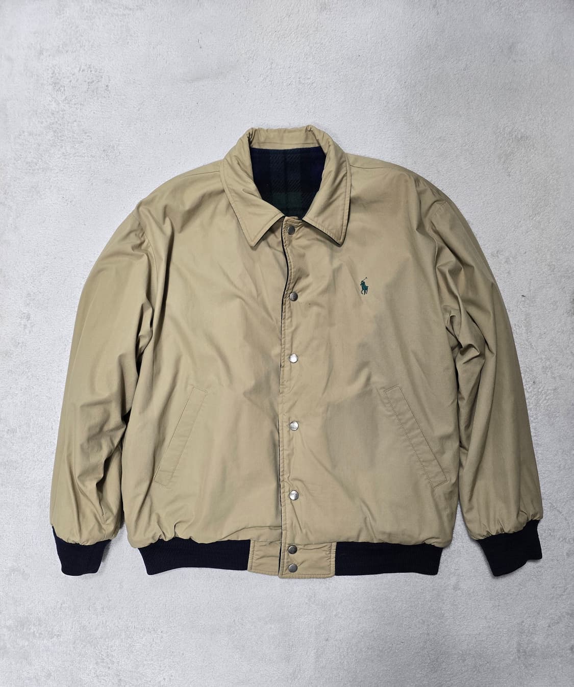 90's 폴로랄프로렌 울&코튼 리버시블 자켓 M 상품이미지2