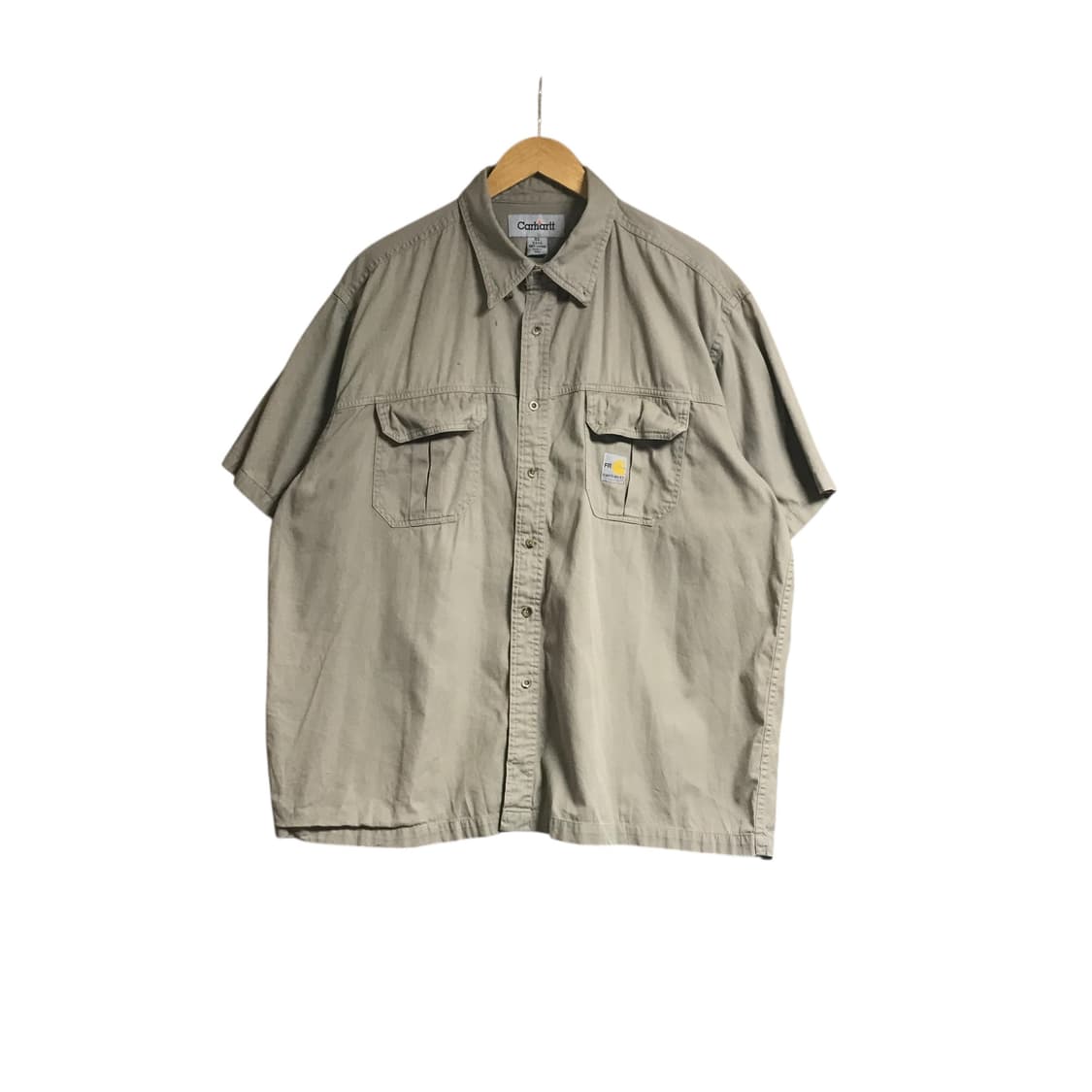 칼하트 베이지 FR 반팔 단색셔츠 상품이미지1