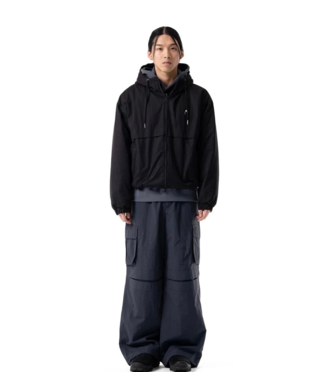 Paneled Puffer Jacket (Black) 상품이미지2