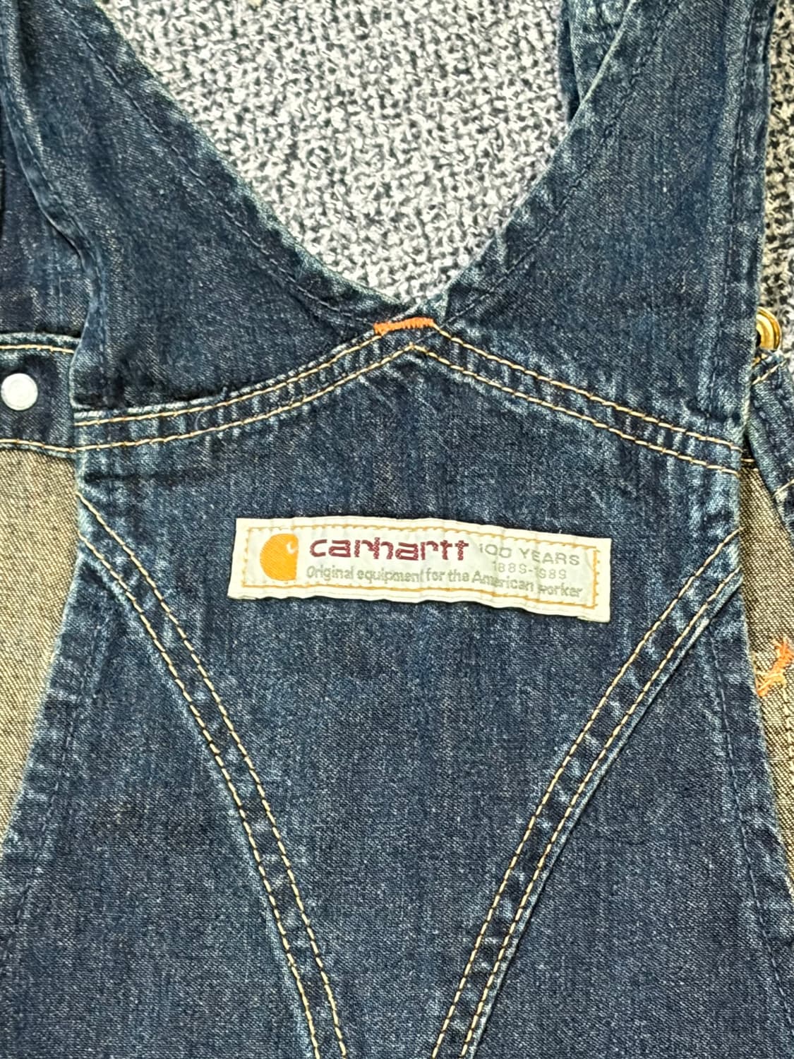 칼하트 100주년 데님 오버롤 상품이미지4