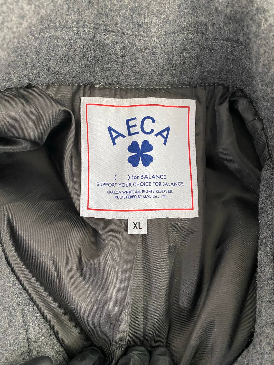 AECA 에이카 발마칸 울 오버사이즈 코트 그레이 XL 상품이미지5