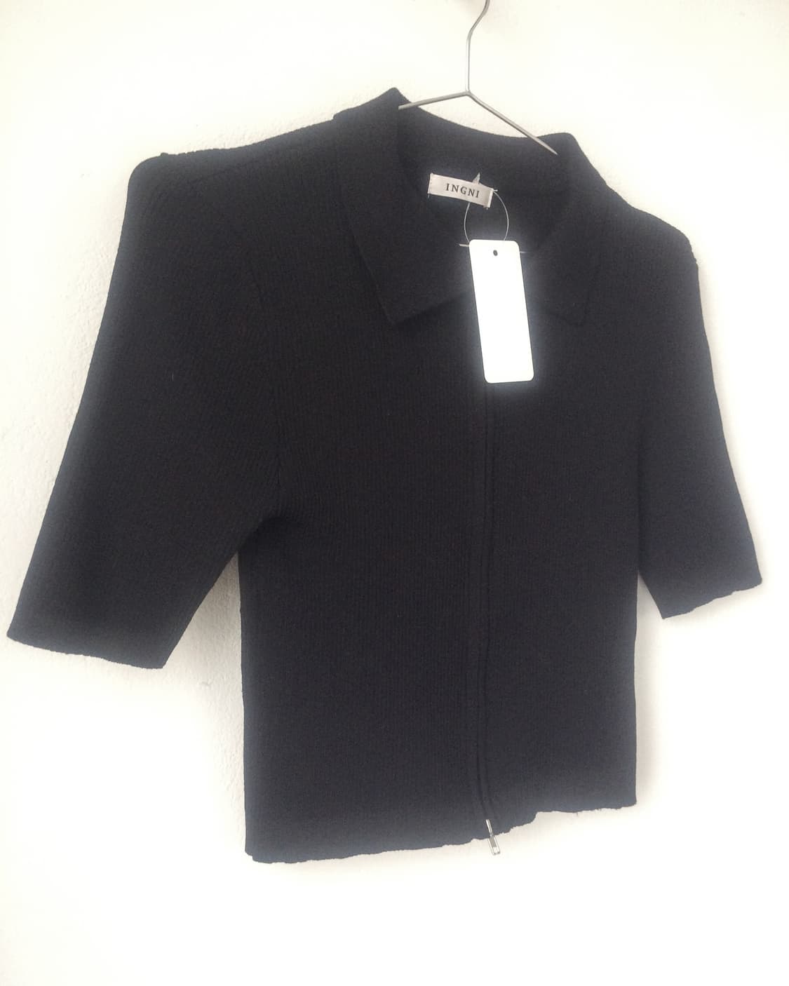 Ribbed crop zip up 상품이미지3