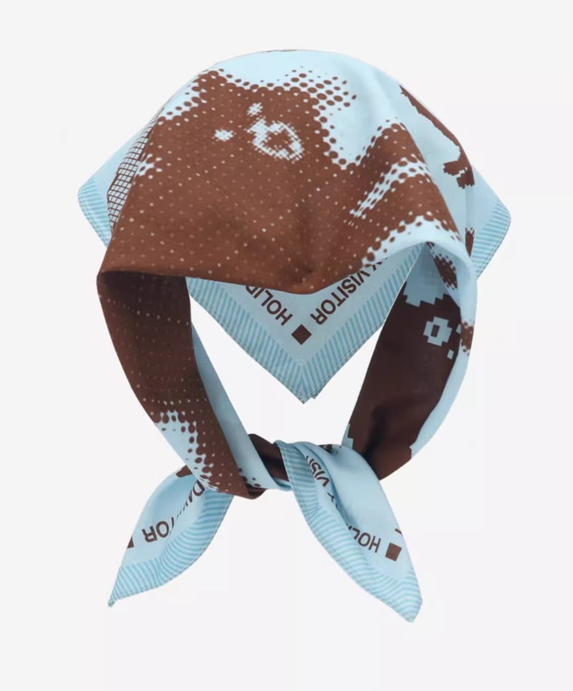 [새상품]도트 고양이 반나다 스카프 스카이블루 상품이미지3