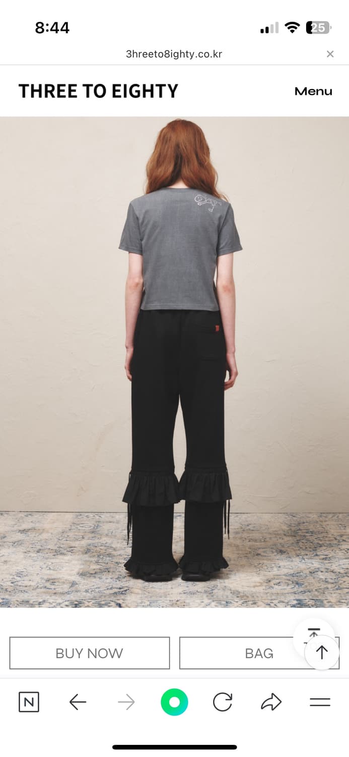 RUFFLED SWEATPANTS (BLACK) 상품이미지4