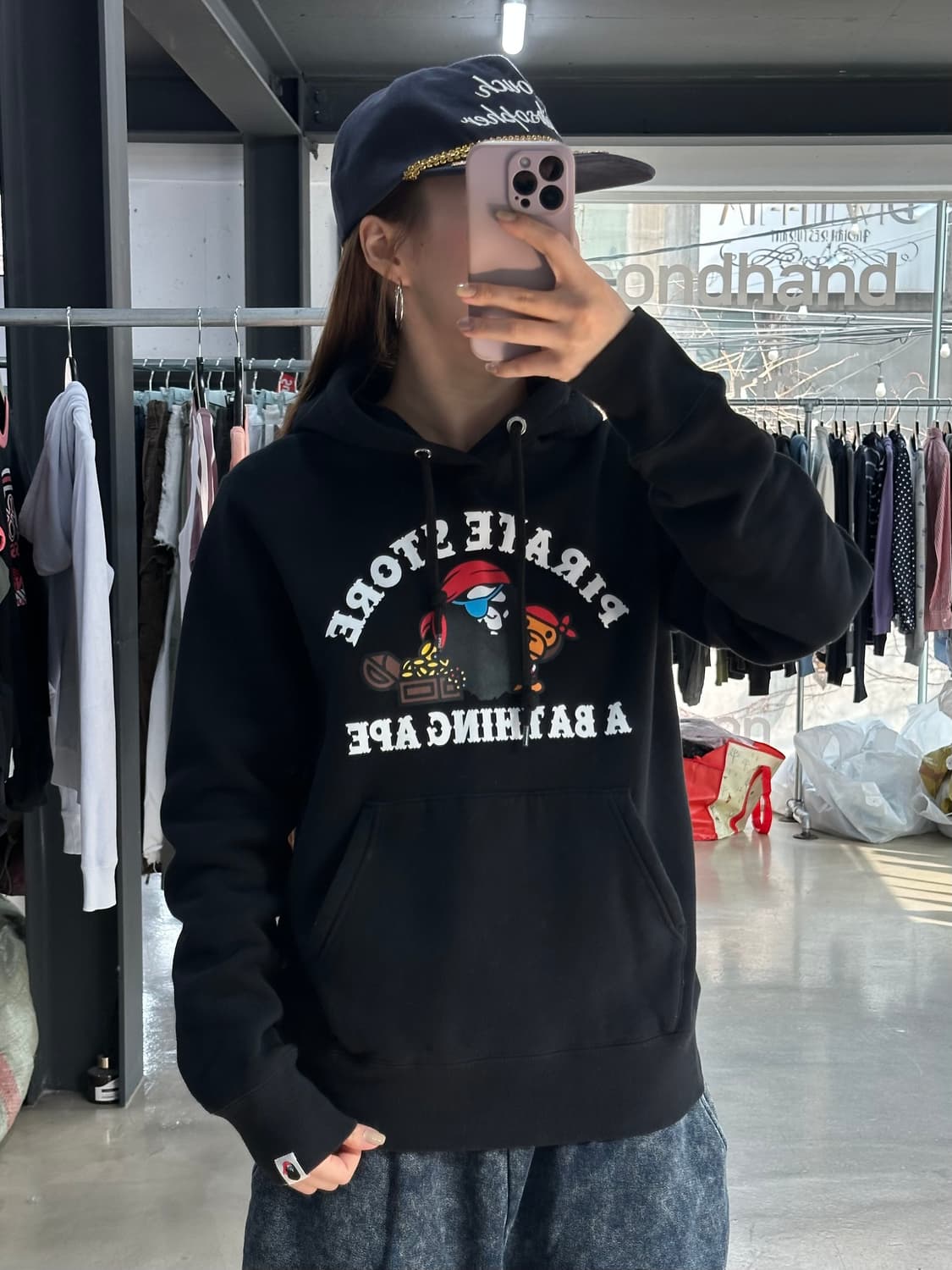 베이프 x PIRATE 해적 마일로 후드집업 상품이미지2