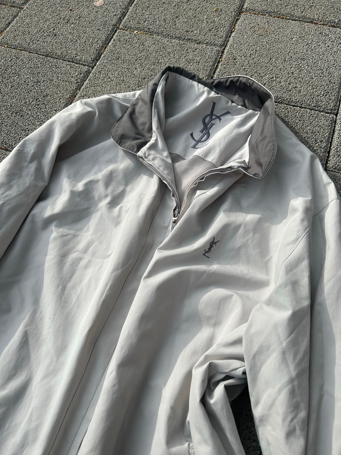 *Rare* Vtg 00s 입생로랑 라이트 그레이 블루종 자켓 상품이미지2