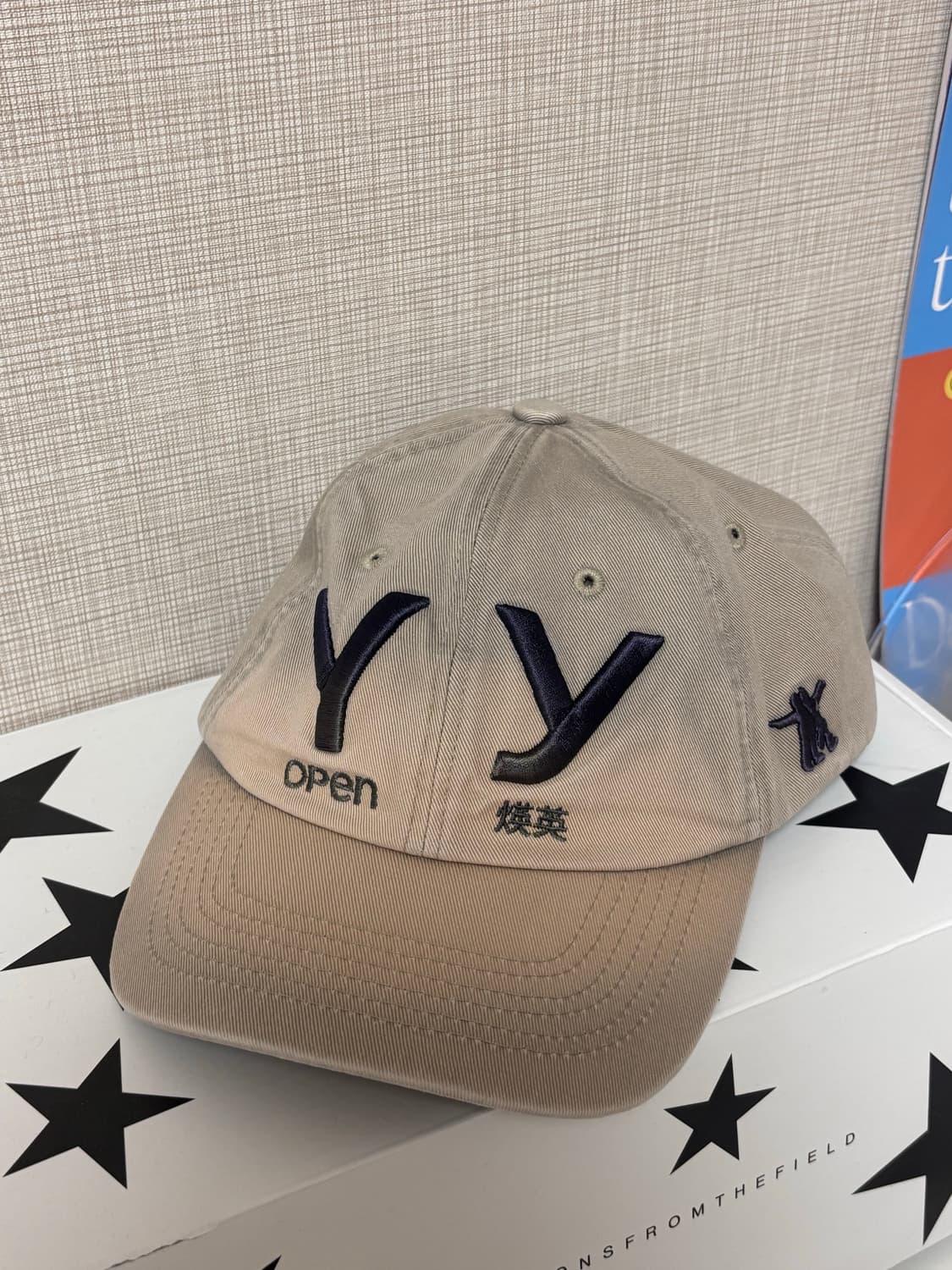 오픈와이와이 그라디언트 볼캡 베이지 상품이미지1