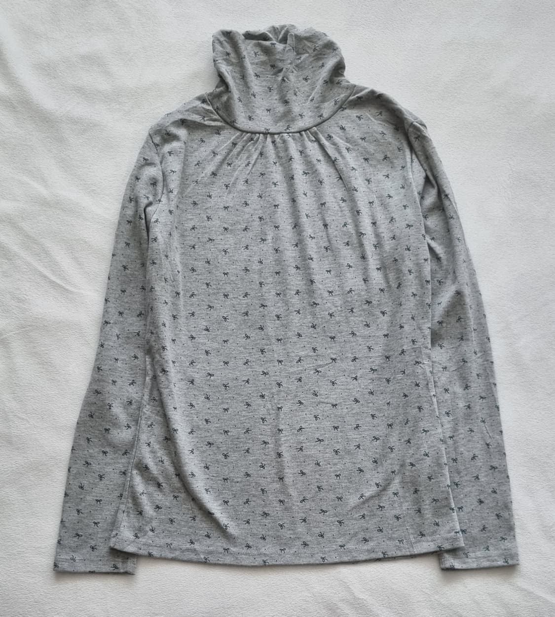 빈티지 모리걸 하구미 리본 이너 레이어드 티셔츠 상품이미지1