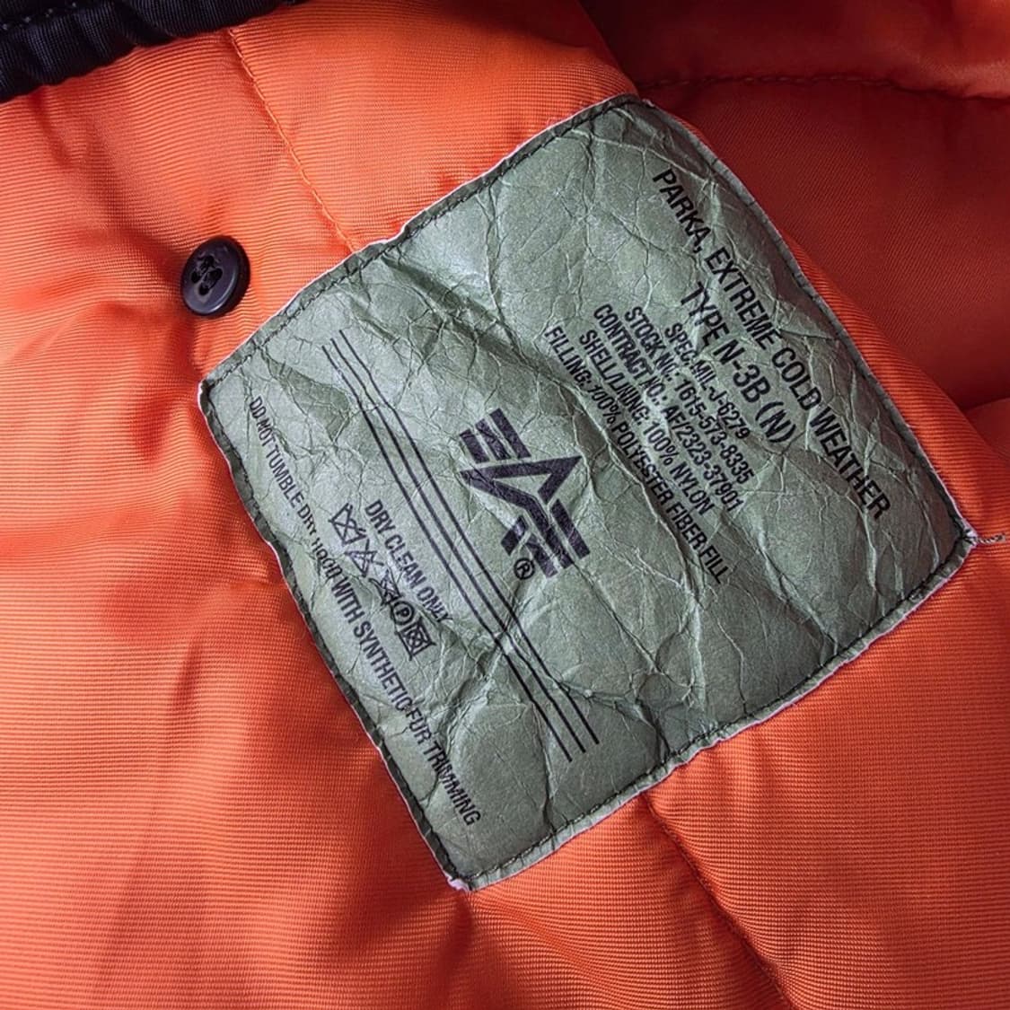 알파인더스트리 N-3B 파카 블랙 M 상품이미지5