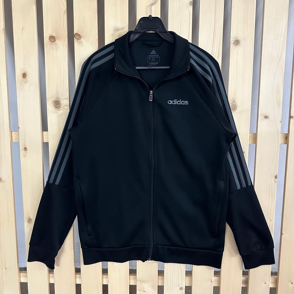 (L) 아디다스 블랙 그레이 져지 트랙탑 상품이미지1