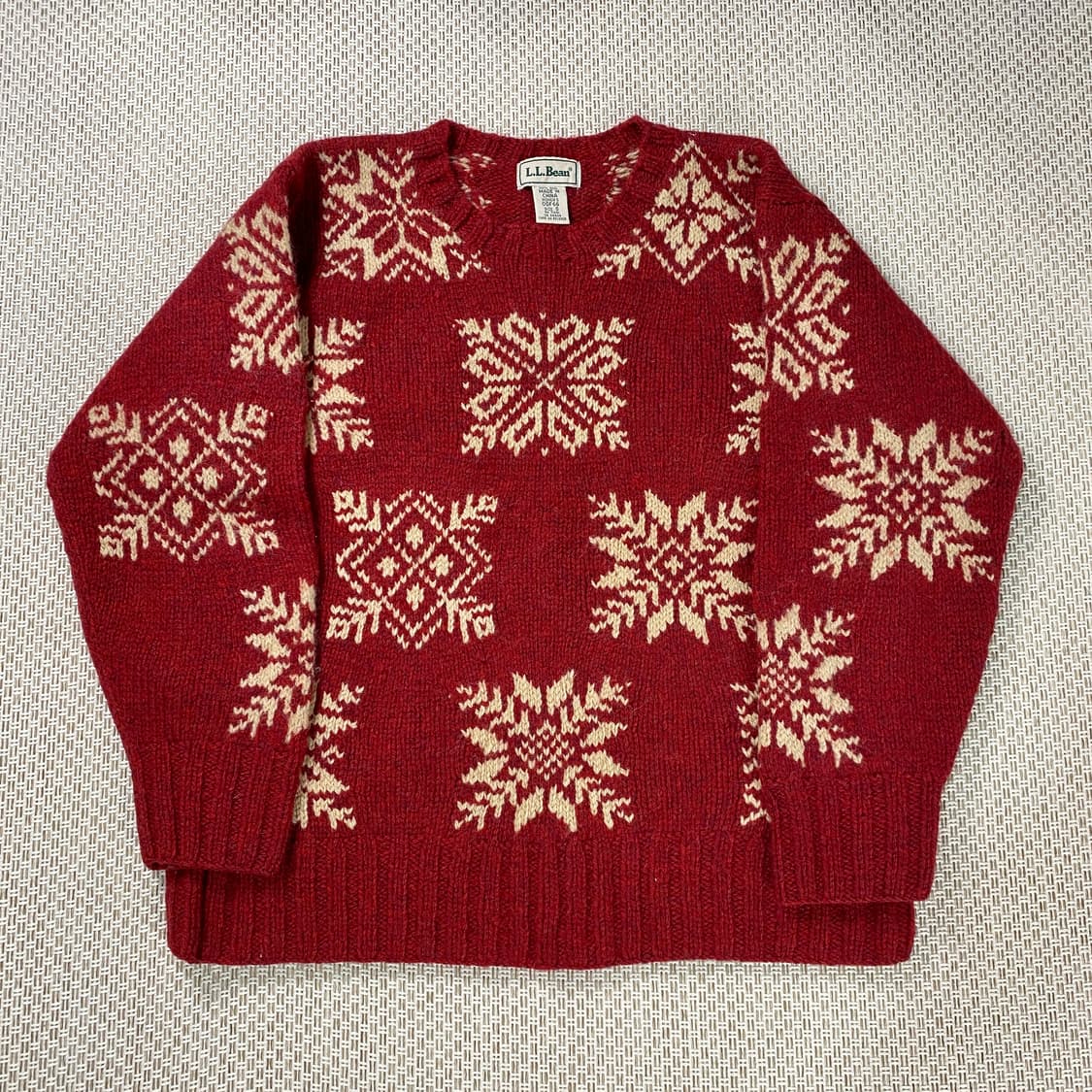 (44-55) 90’s 엘엘빈 노르딕 울 스웨터 상품이미지1