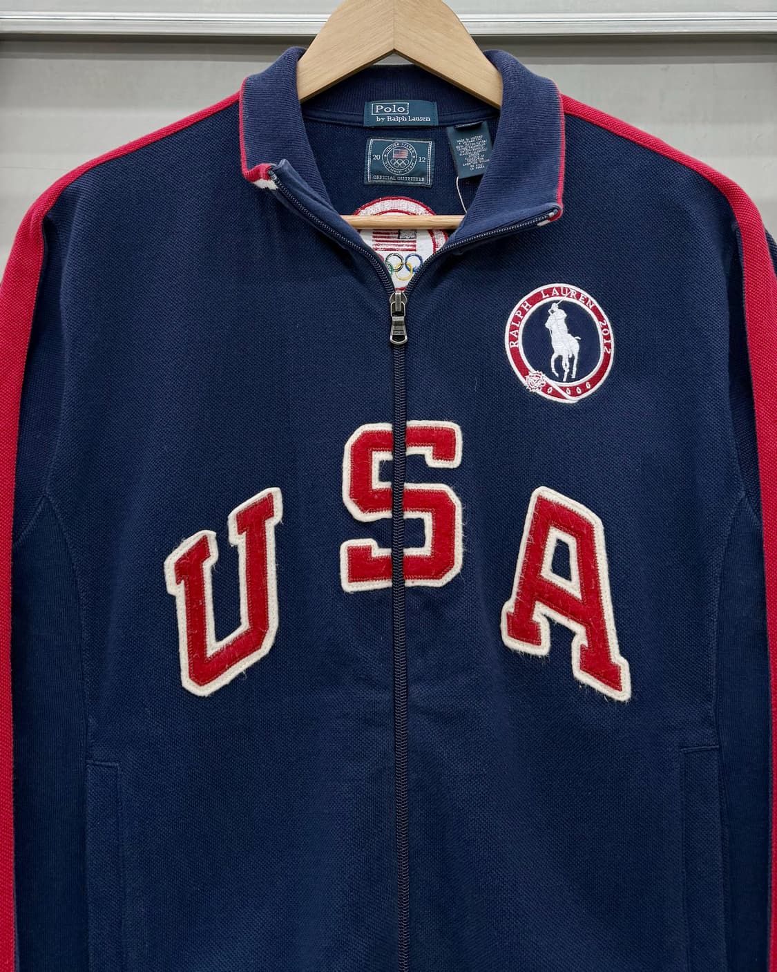 폴로 00s USA 와플 니트집업 네이비 상품이미지3