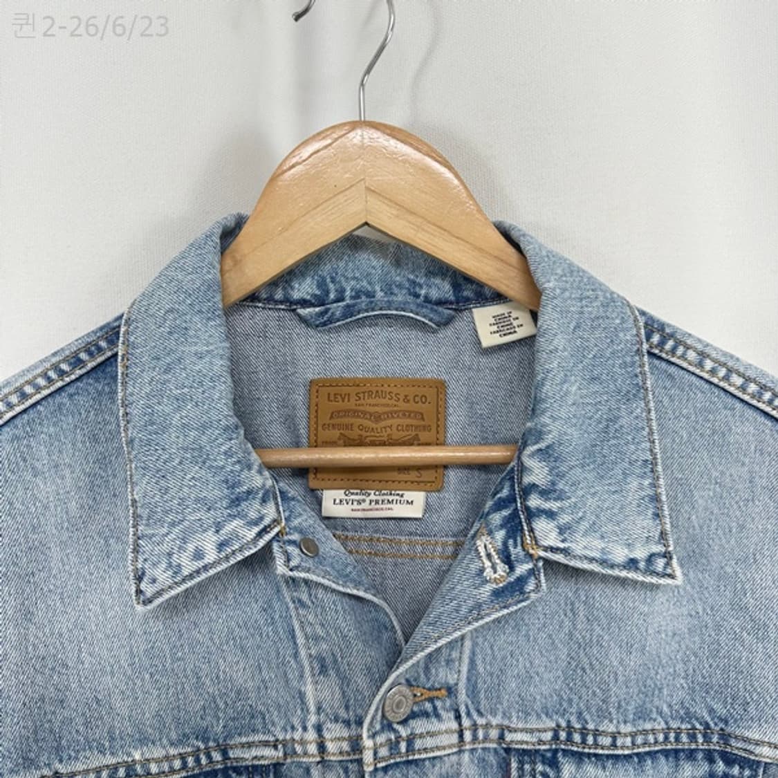 리바이스 여자 크롭 반팔 데님자켓 S 상품이미지2