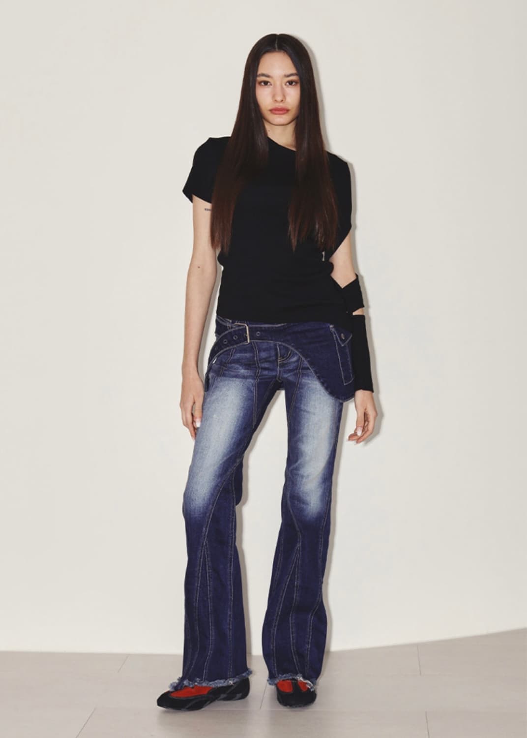 NYXX 비대칭 티셔츠 새상품 상품이미지3