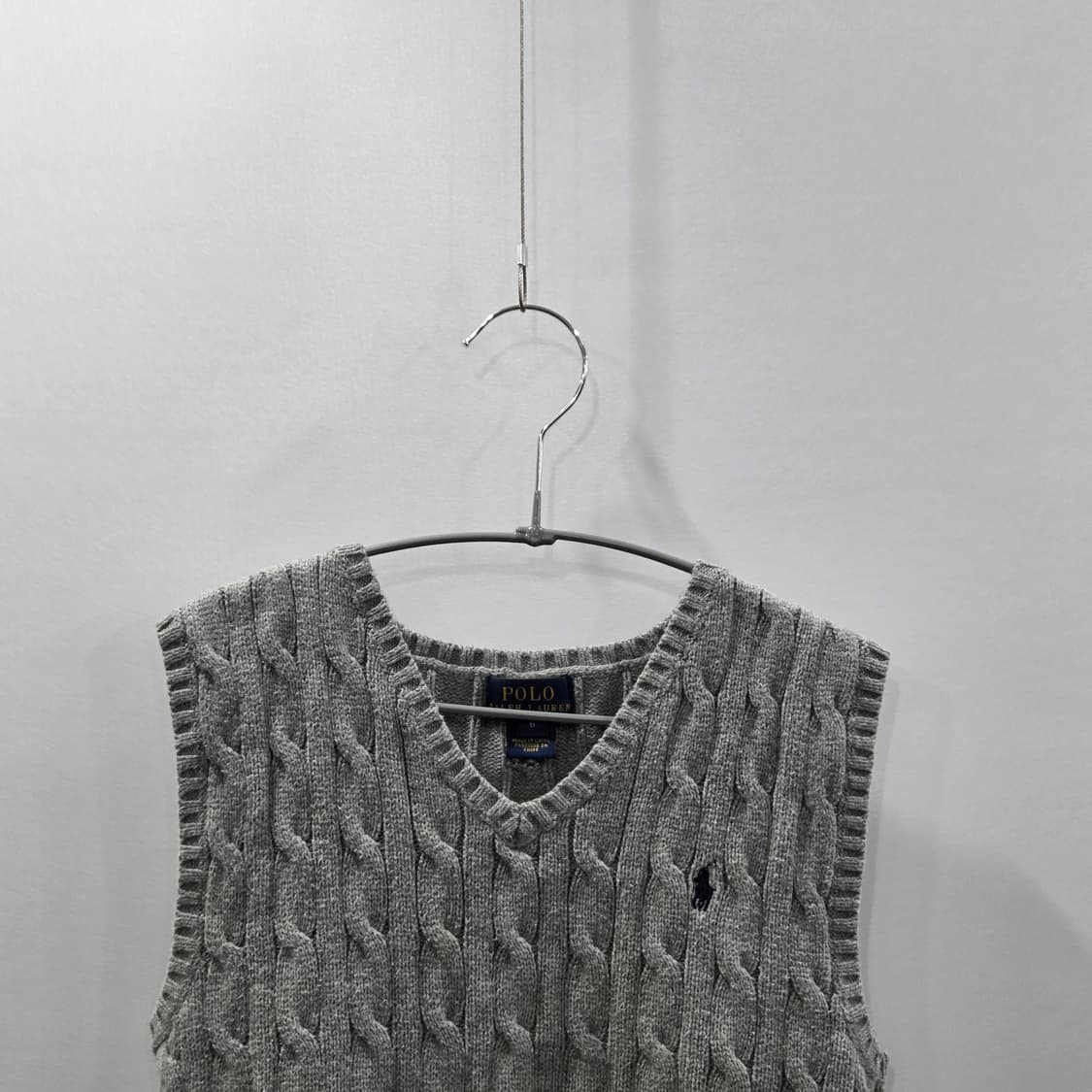 폴로랄프로렌 키즈 케이블 니트 베스트 그레이 6 상품이미지2