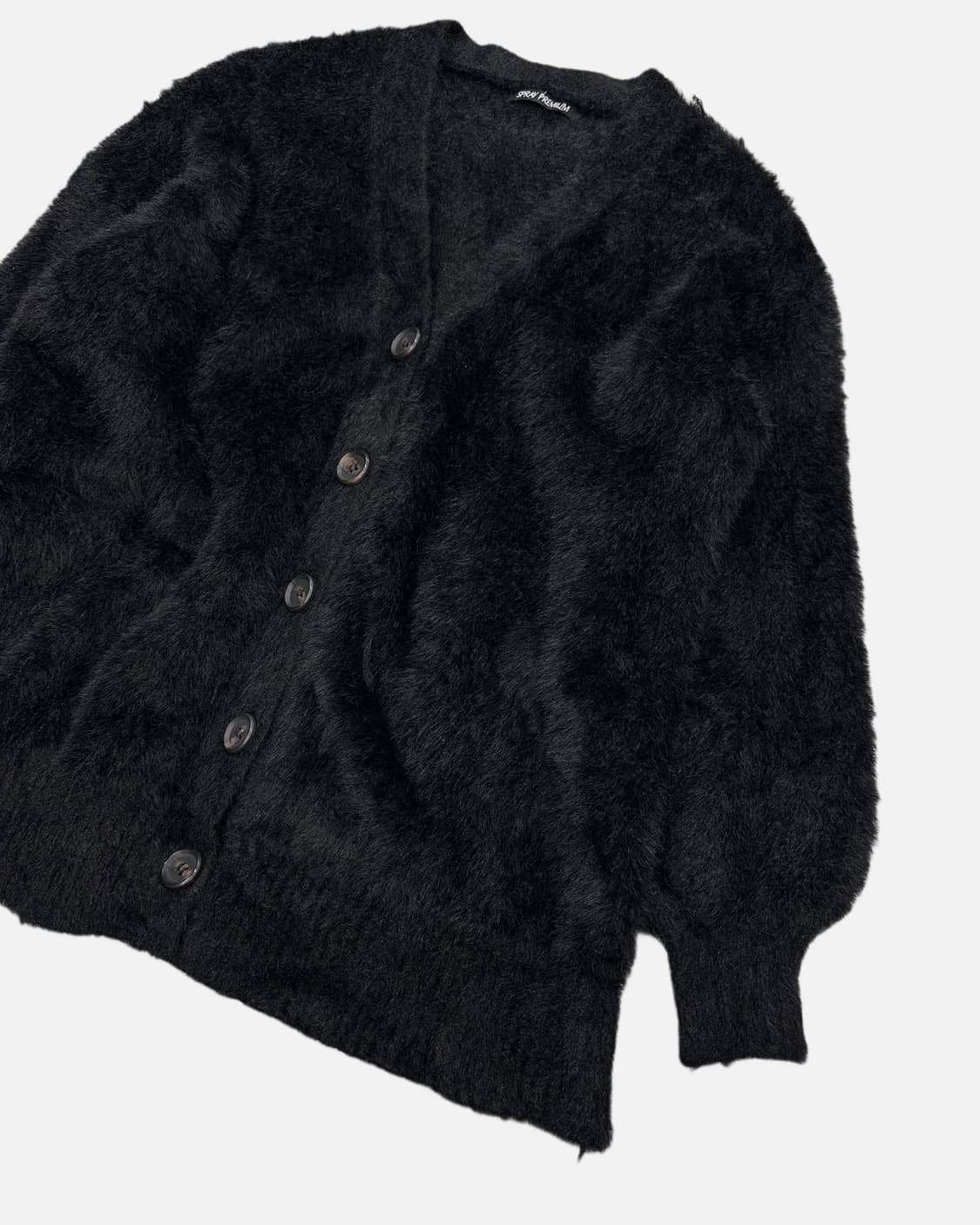 black fur knit cardigan 상품이미지3