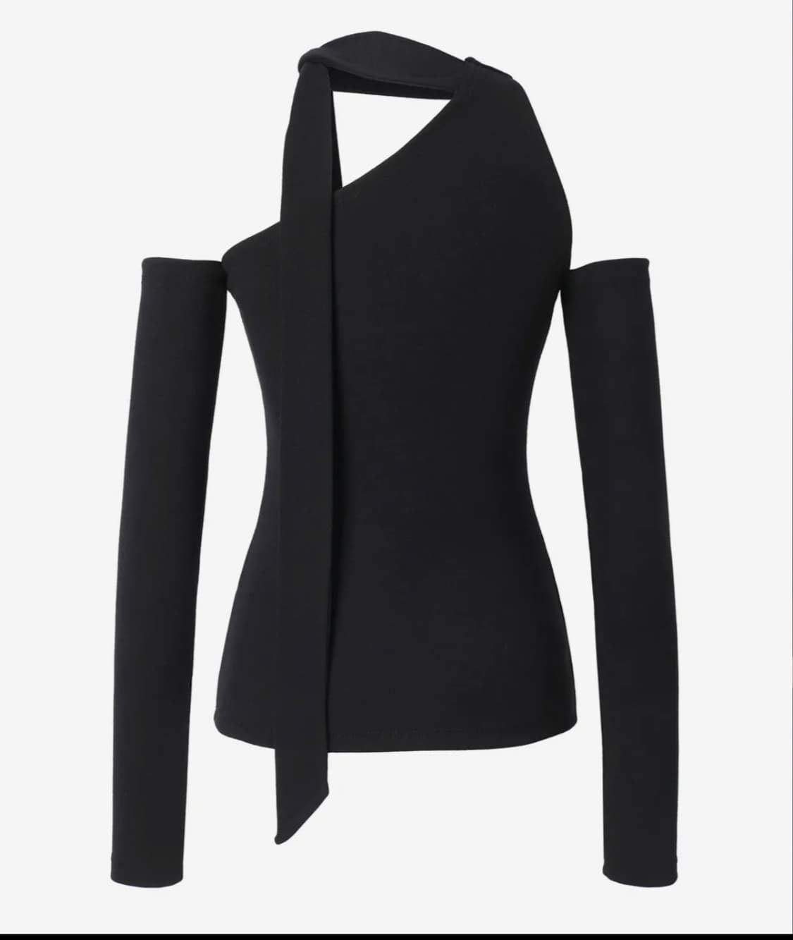 이네기 Birth Shirring Scarf Top (black) 상품이미지2