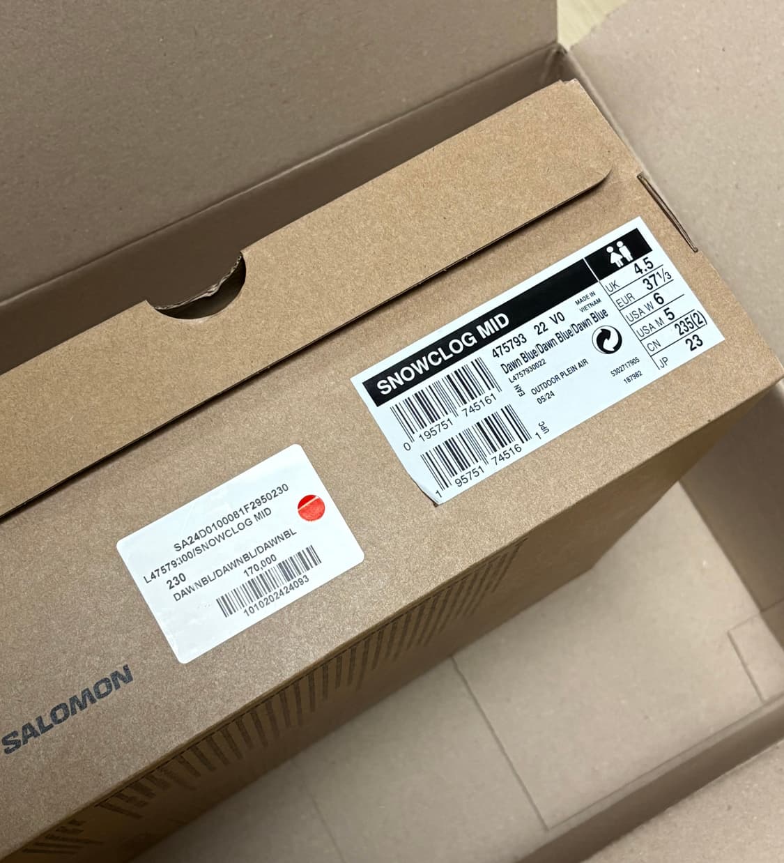 새상품 230)살로몬 스노우클로그 미드 던블루 상품이미지5